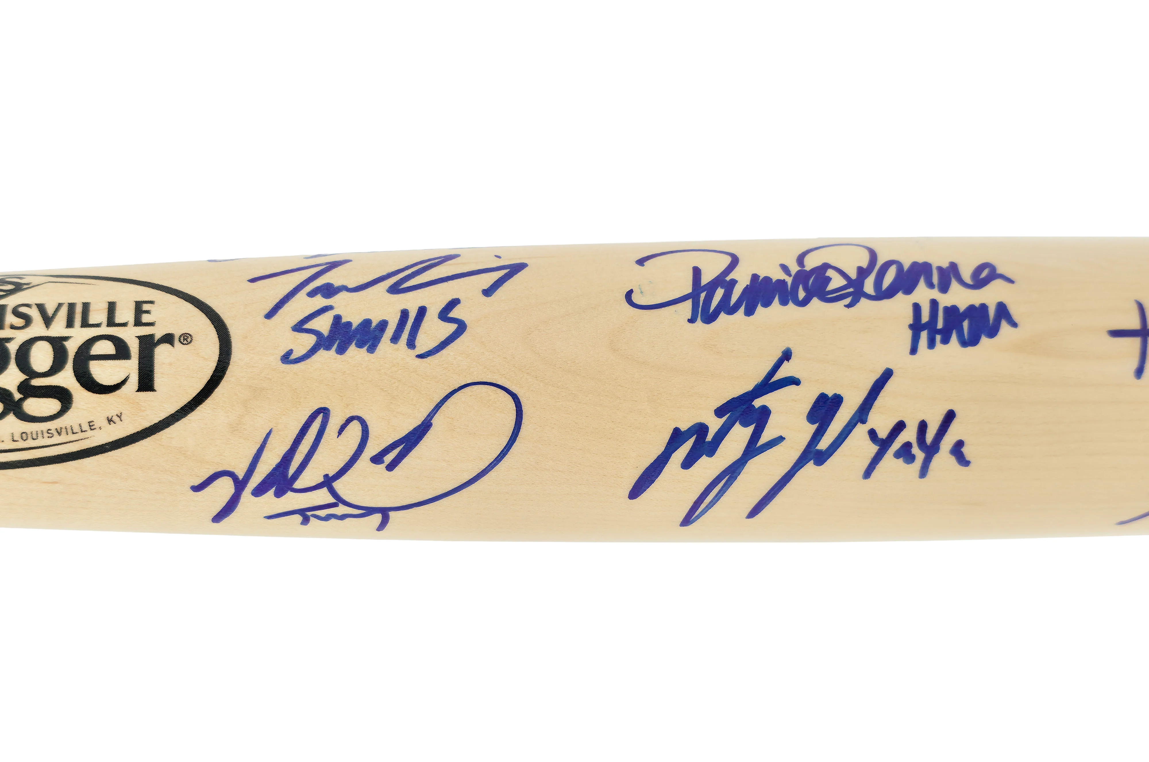 The Sandlot Movie Cast Autographed Black Louisville Slugger Baseball Bat With 8 Signatures Beckett BAS Witness Stock #260068 - Image 2