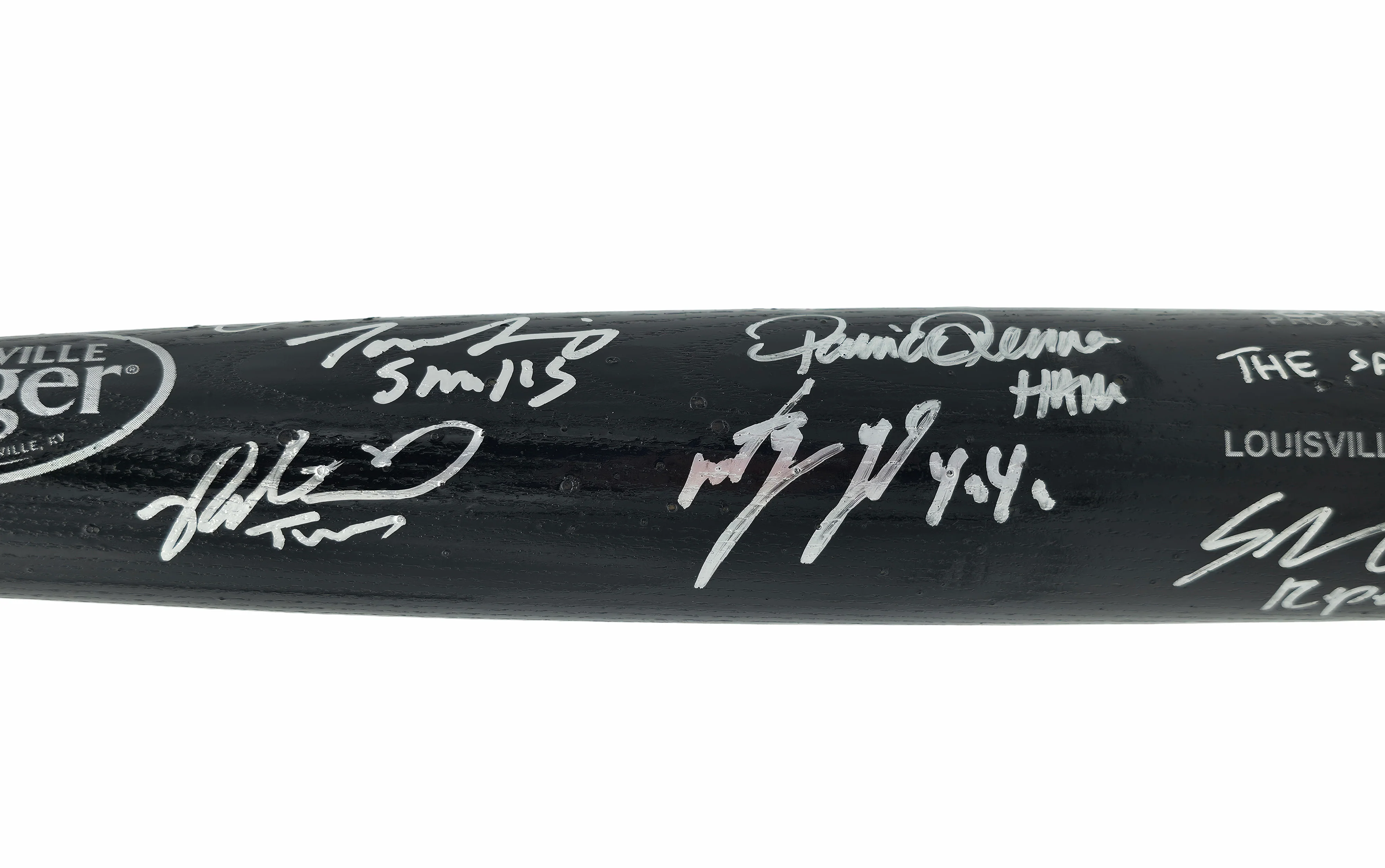 The Sandlot Movie Cast Autographed Black Louisville Slugger Baseball Bat With 8 Signatures Beckett BAS Witness Stock #260068 - Image 3