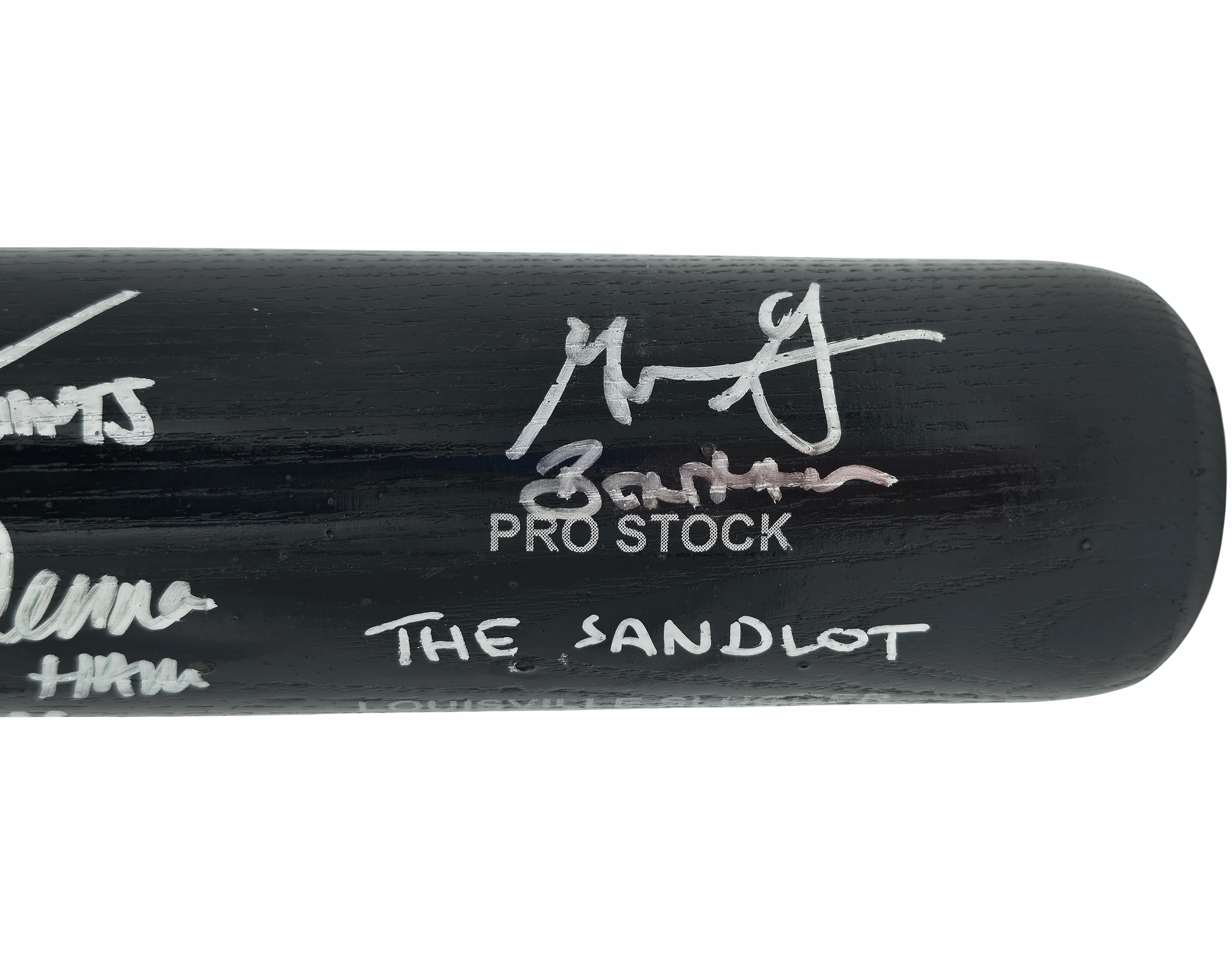 The Sandlot Movie Cast Autographed Black Louisville Slugger Baseball Bat With 8 Signatures Beckett BAS Witness Stock #260068 - Image 5