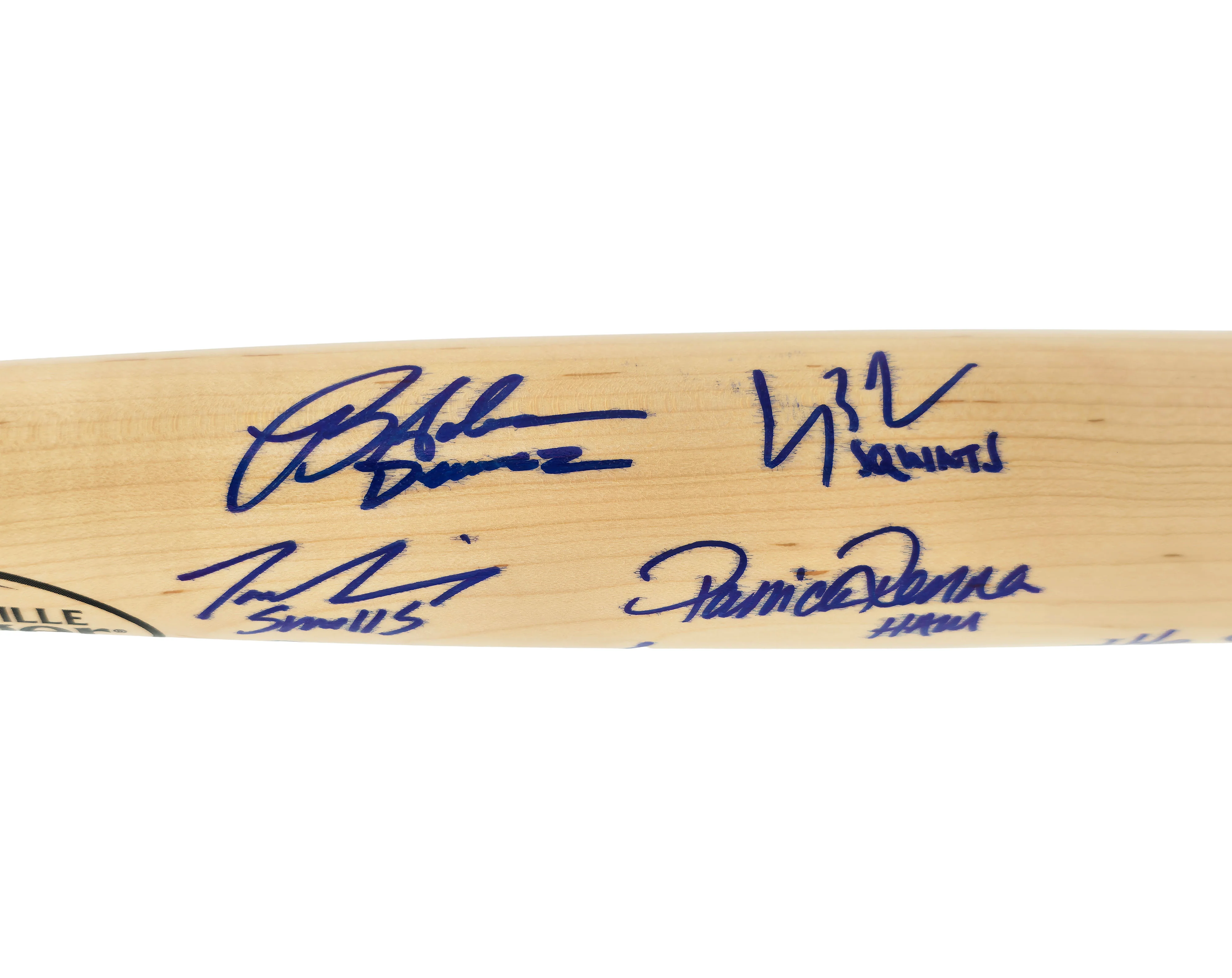 The Sandlot Movie Cast Autographed Blonde Louisville Slugger Baseball Bat With 8 Signatures Beckett BAS Witness Stock #260070 - Image 3
