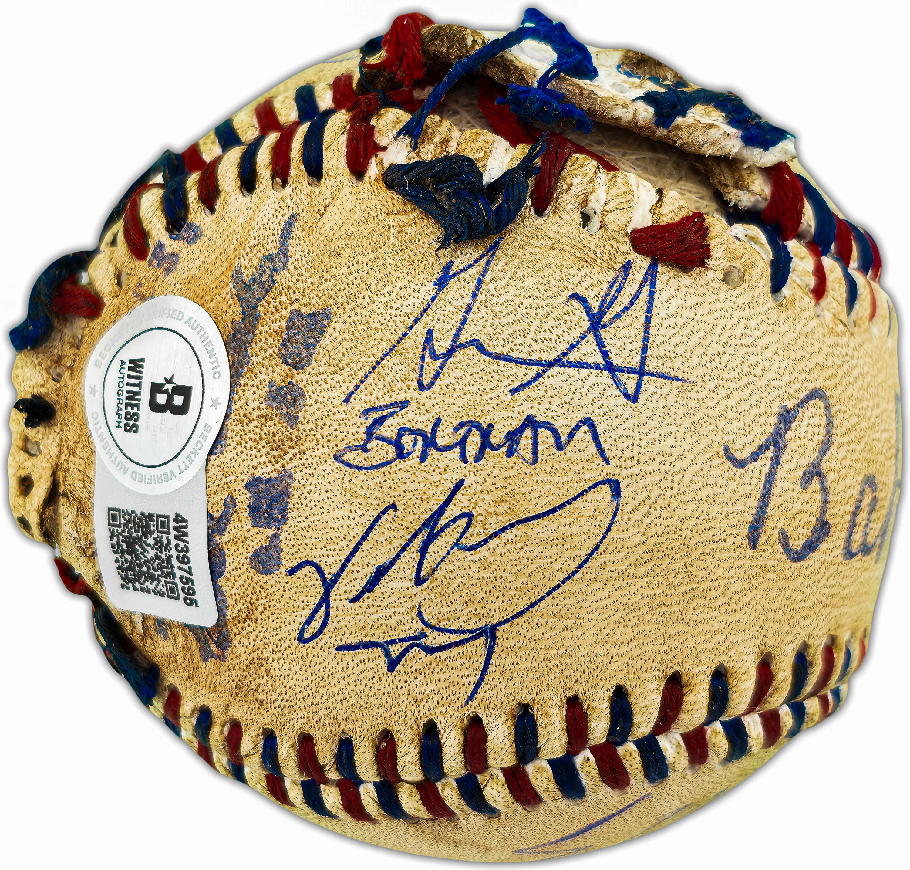 The Sandlot Movie Cast Autographed Replica Babe Ruth Signed Movie Prop Baseball With 8 Signatures Beckett BAS Witness Stock #260067 - Image 3