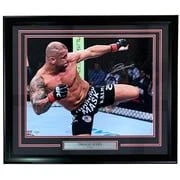 Thiago Alves Signed Framed 16x20 MMA Kick Photo Fanatics - Image 4