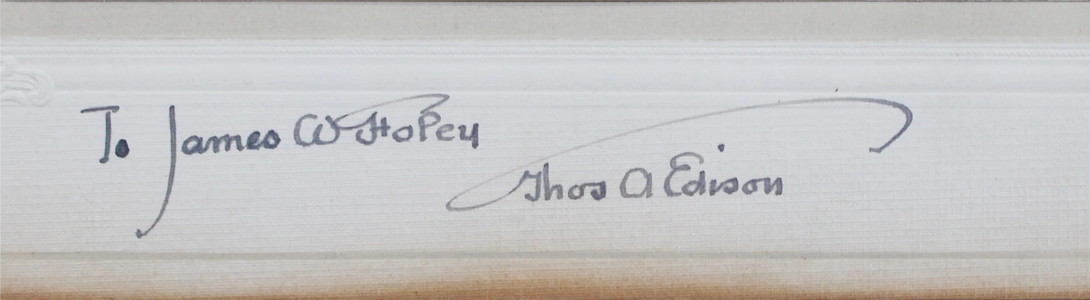 Thomas Edison "To James W Hopey" Signed 6.5x8.5 Matted Photo BAS #AE13955 - Image 3