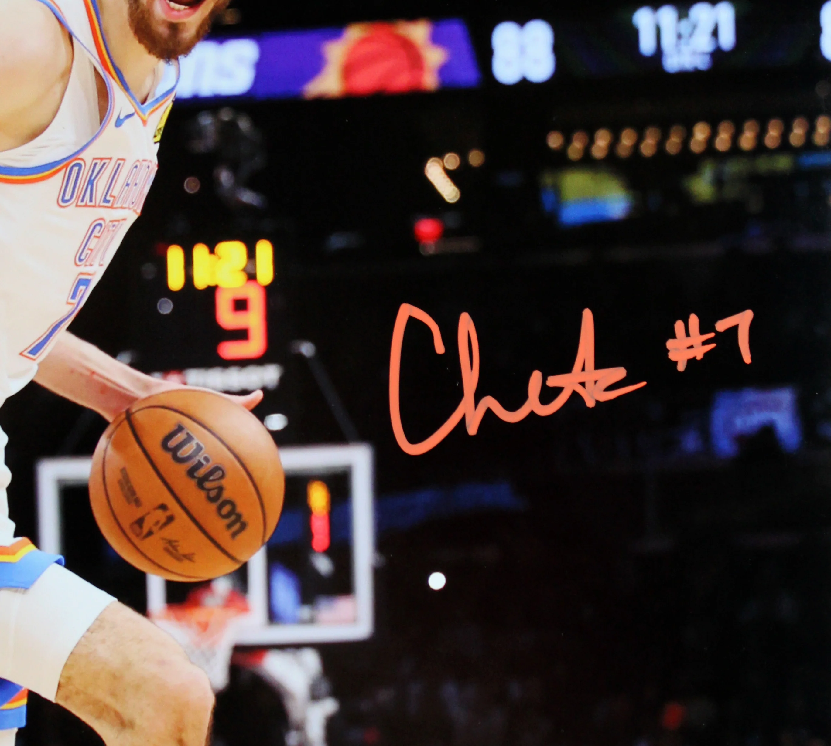Thunder Chet Holmgren Signed 16x20 Horizontal Photo Vs Phoenix Suns JSA - Image 3