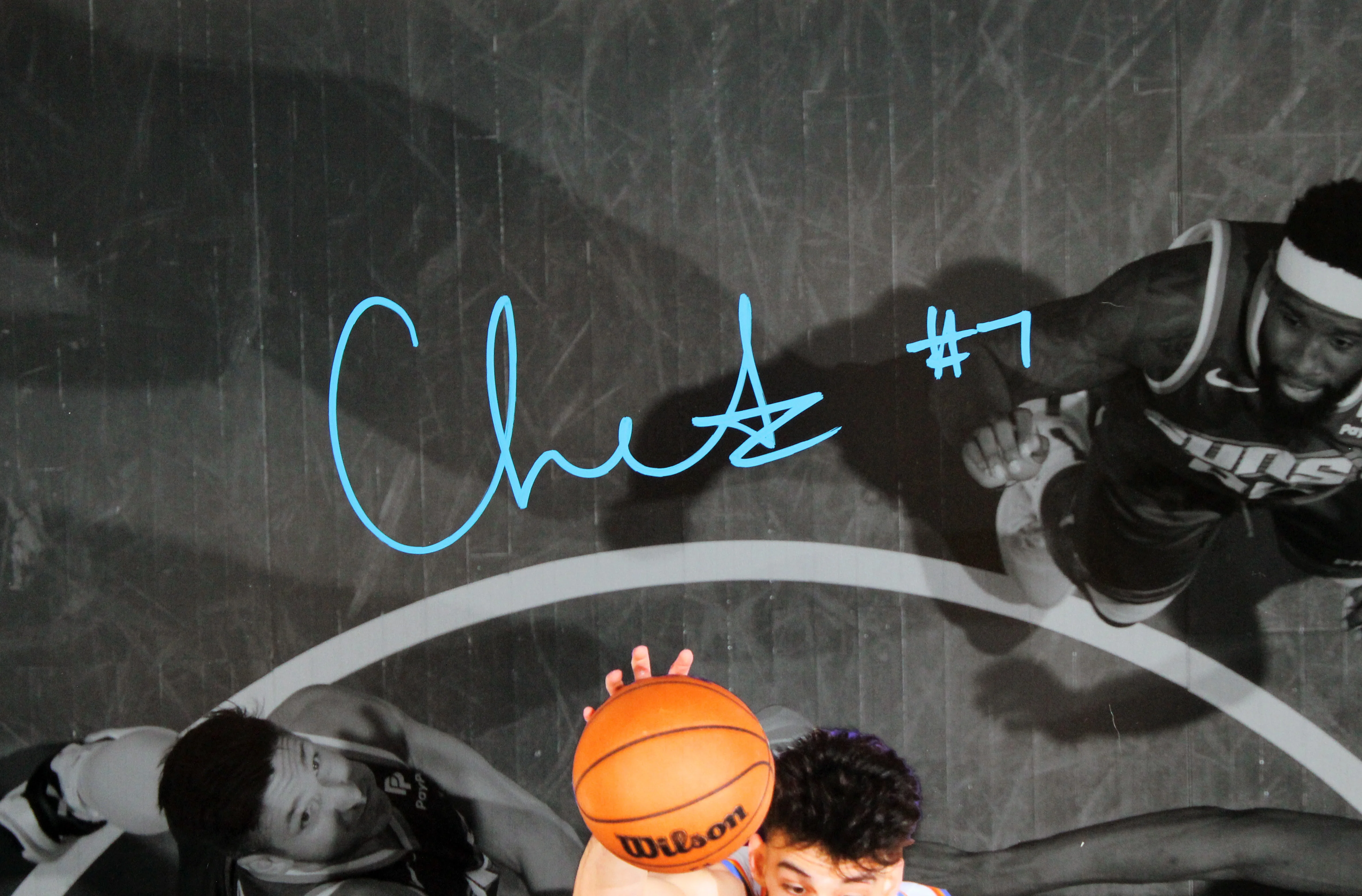 Thunder Chet Holmgren Signed 16x20 Horizontal Spotlight Photo Vs PHX BAS Witness - Image 3