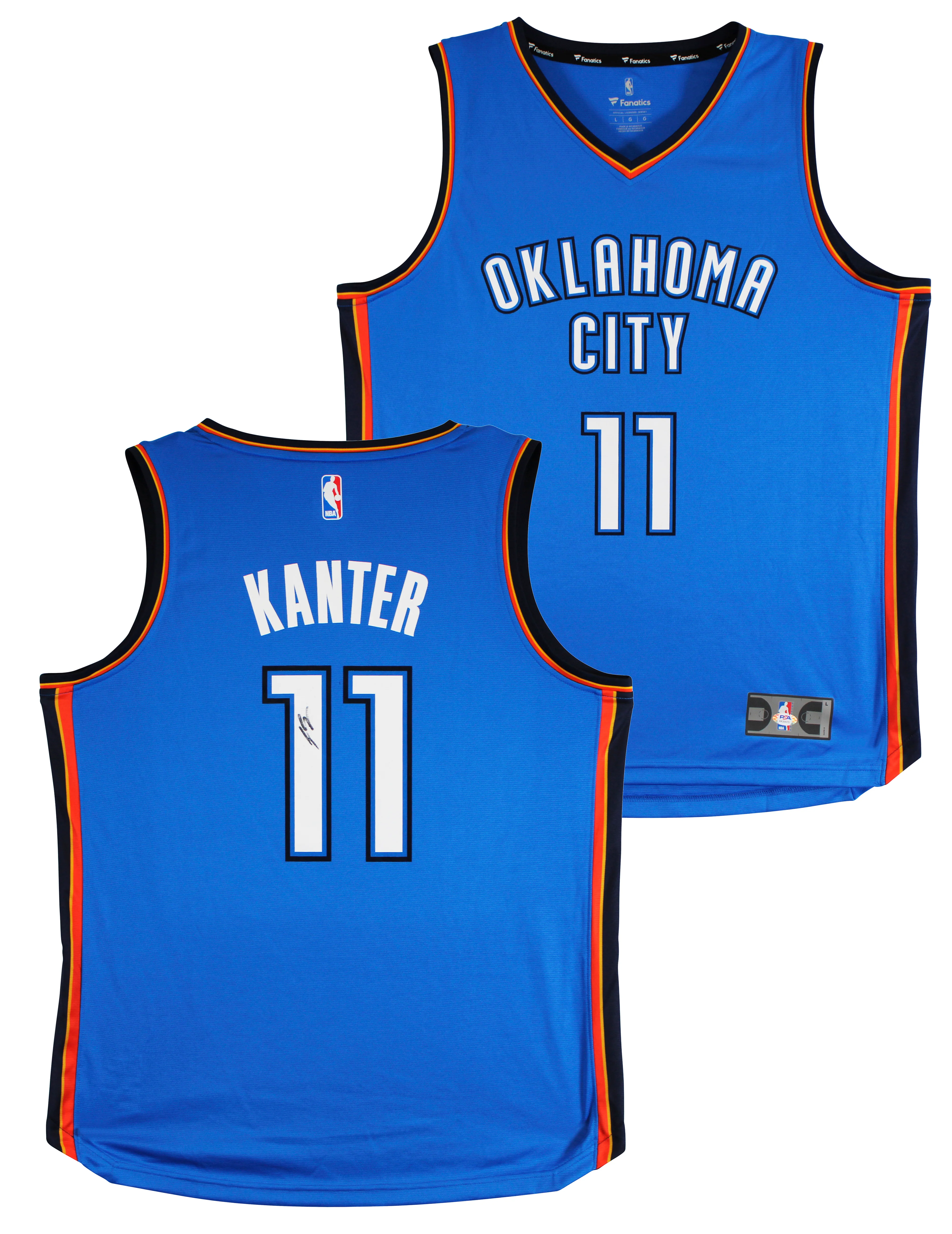 Thunder Enes Kanter Signed Blue Fanatics Swingman Jersey PSA/DNA #AK30573