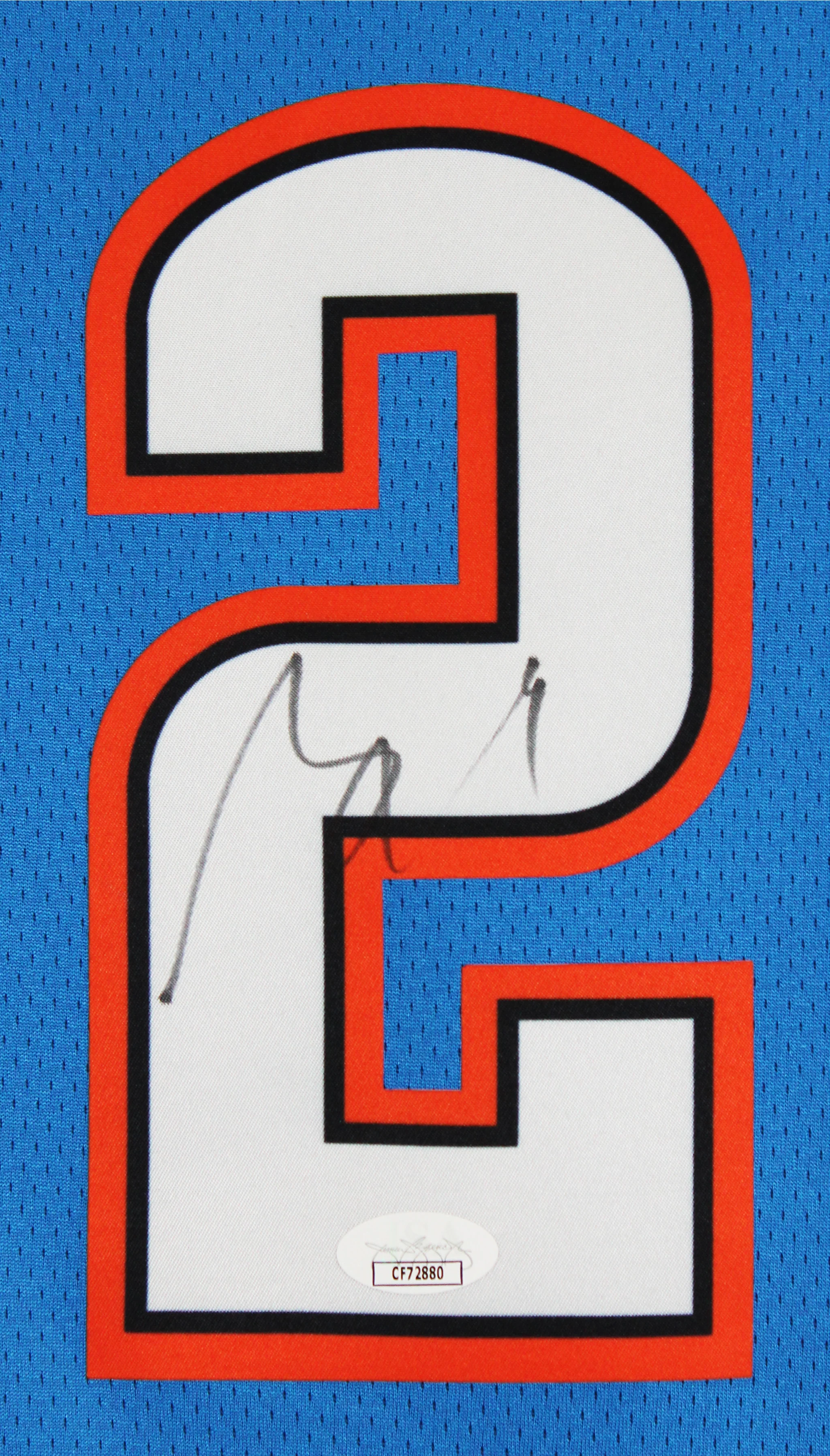 Thunder Shai Gilgeous-Alexander Signed Blue Nike Icon Edition Jersey JSA - Image 4