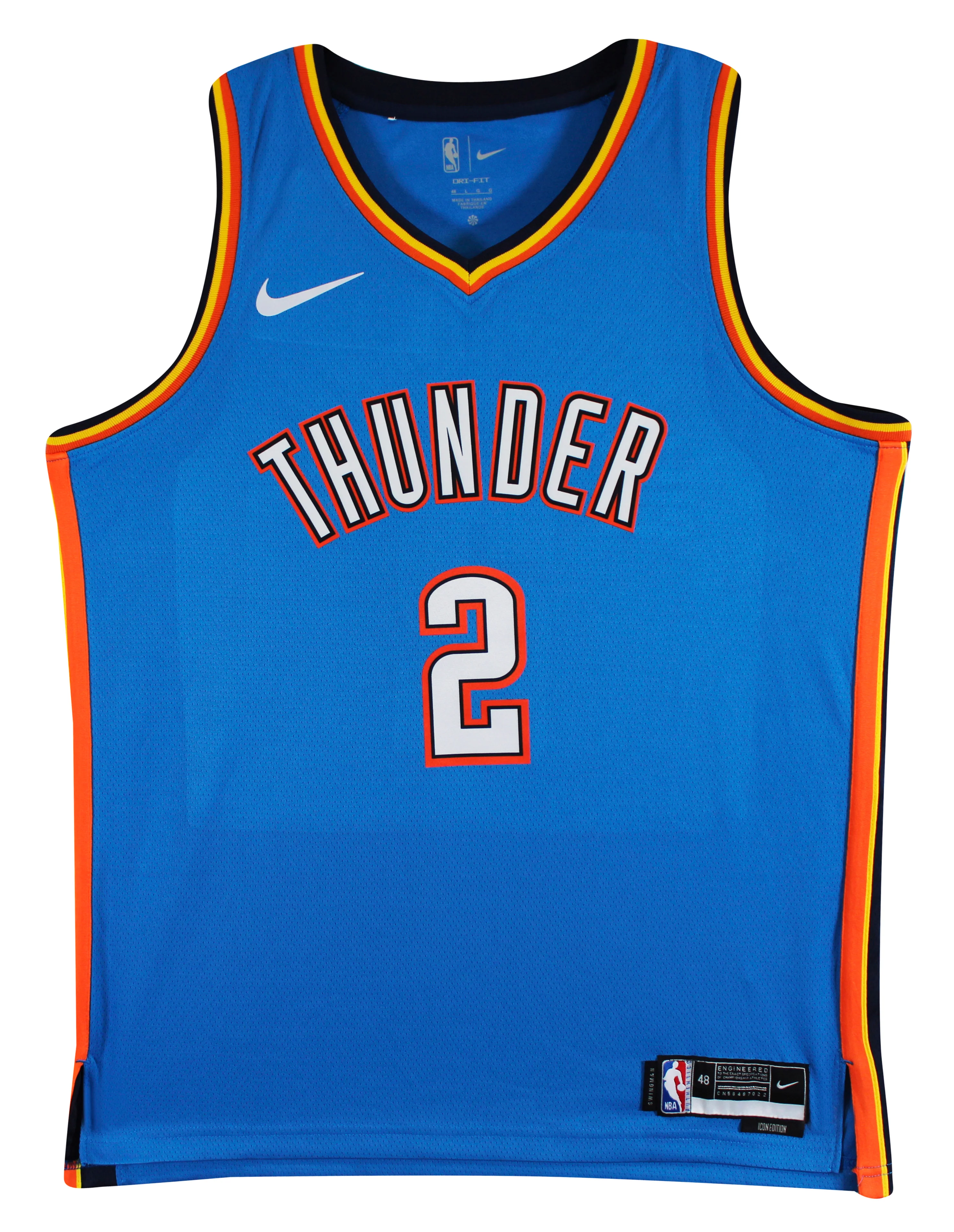 Thunder Shai Gilgeous-Alexander Signed Blue Nike Icon Edition Jersey JSA - Image 5