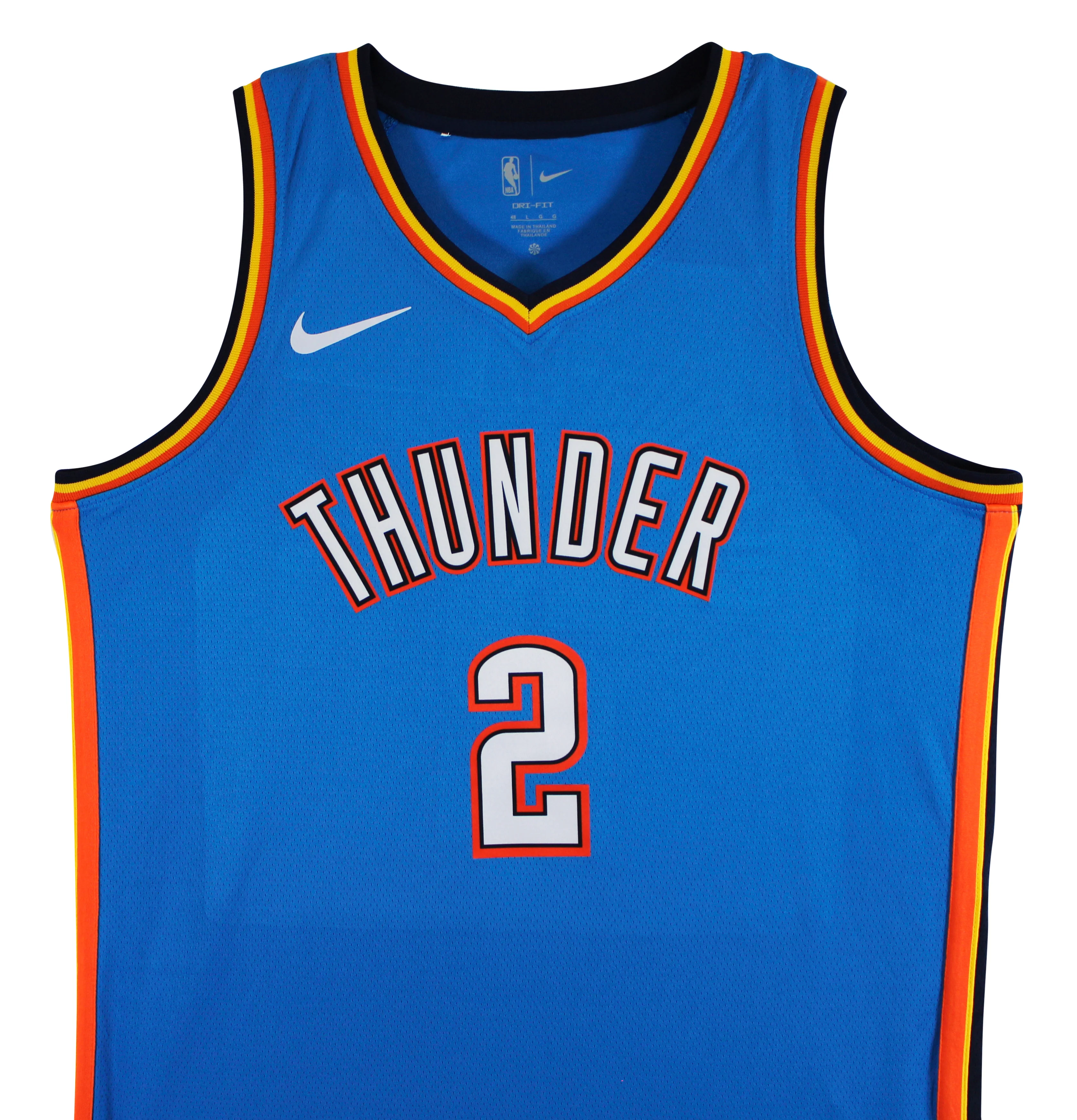 Thunder Shai Gilgeous-Alexander Signed Blue Nike Icon Edition Jersey JSA - Image 6