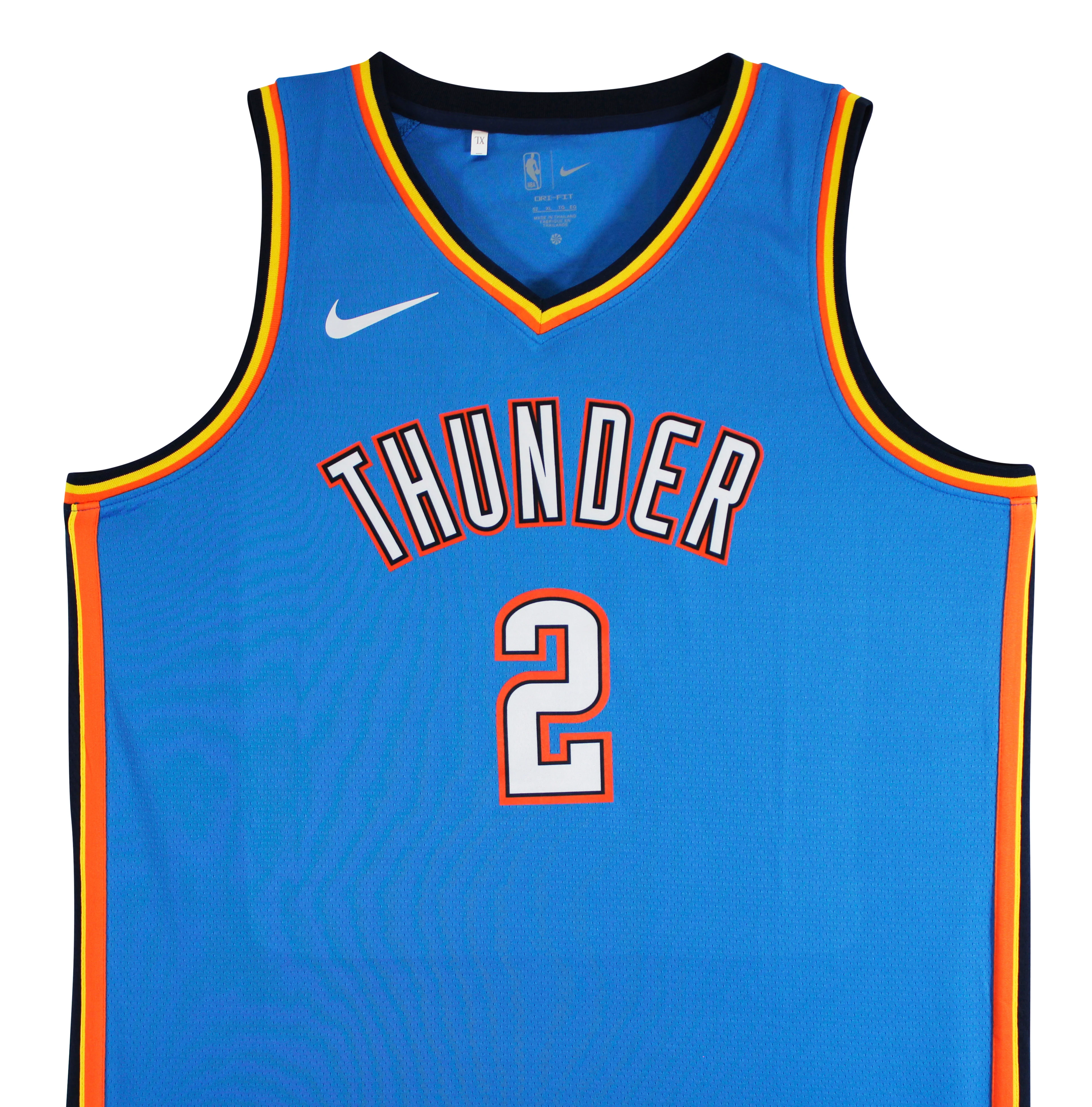 Thunder Shai Gilgeous-Alexander Signed Blue Nike Icon Finals Edition Jersey BAS - Image 7