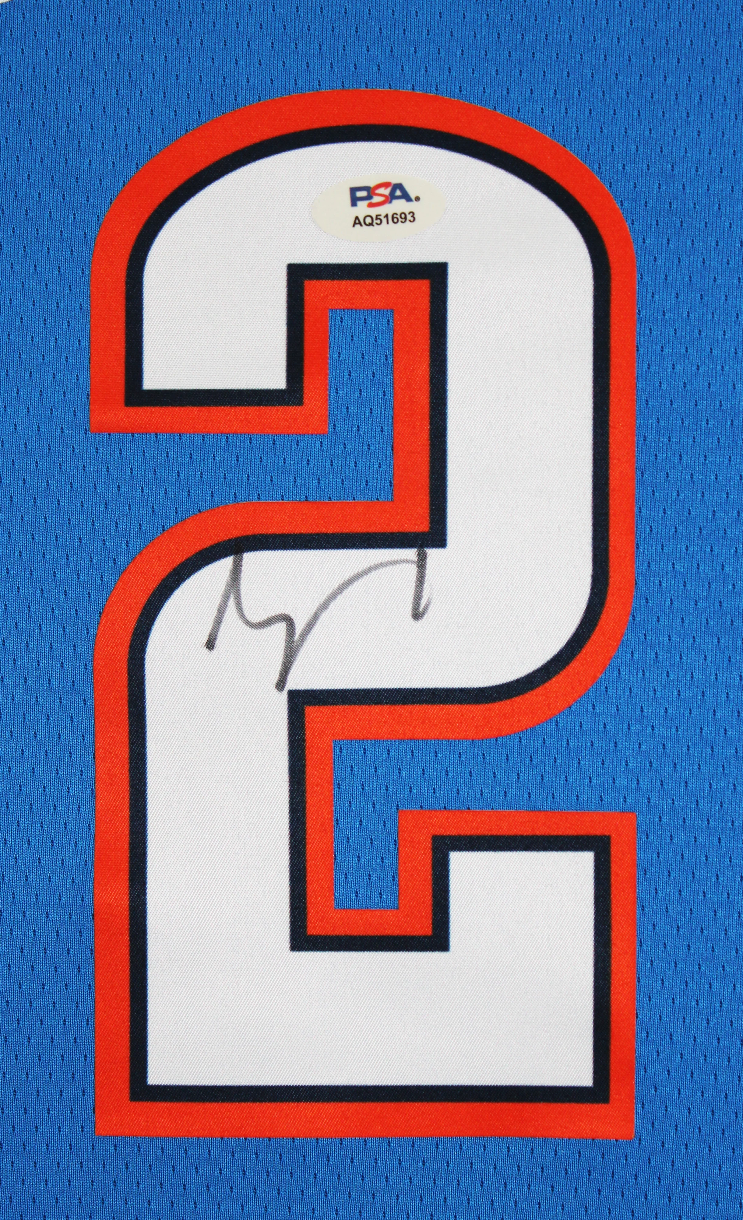 Thunder Shai Gilgeous-Alexander Signed Blue Nike Icon Finals Edition Jersey PSA - Image 4