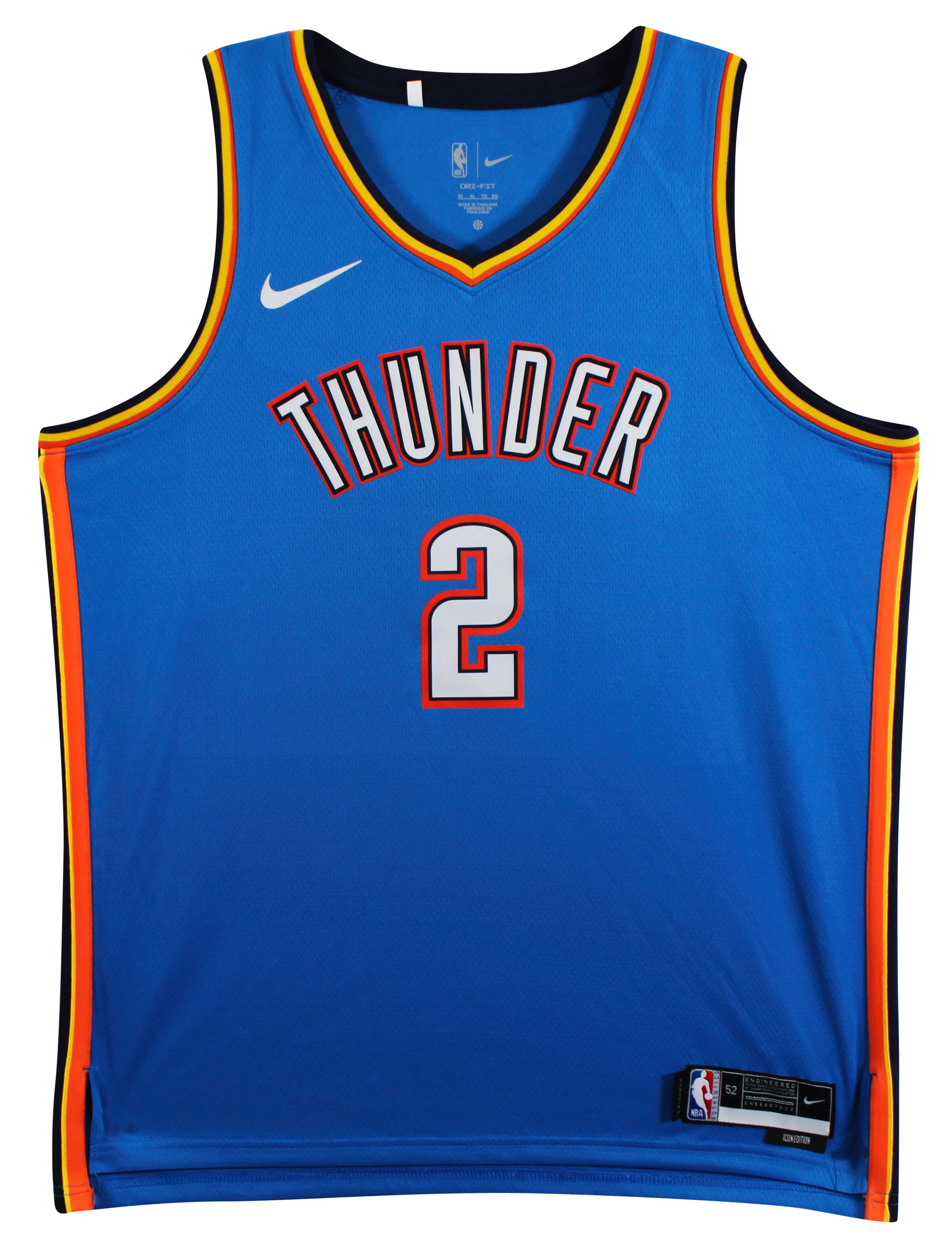 Thunder Shai Gilgeous-Alexander Signed Blue Nike Icon Finals Edition Jersey PSA - Image 6