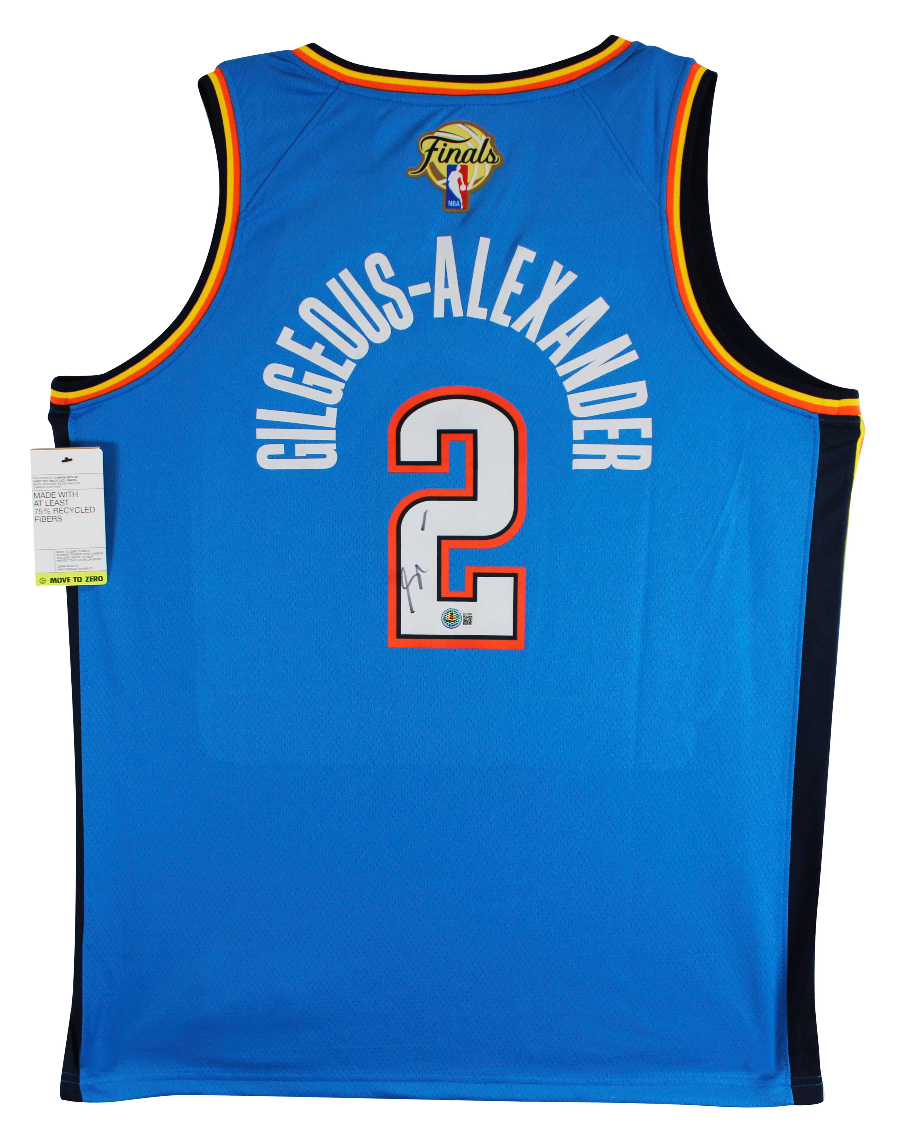 Thunder Shai Gilgeous-Alexander Signed Blue Nike Swingman Jersey BAS #BV70406 - Image 3
