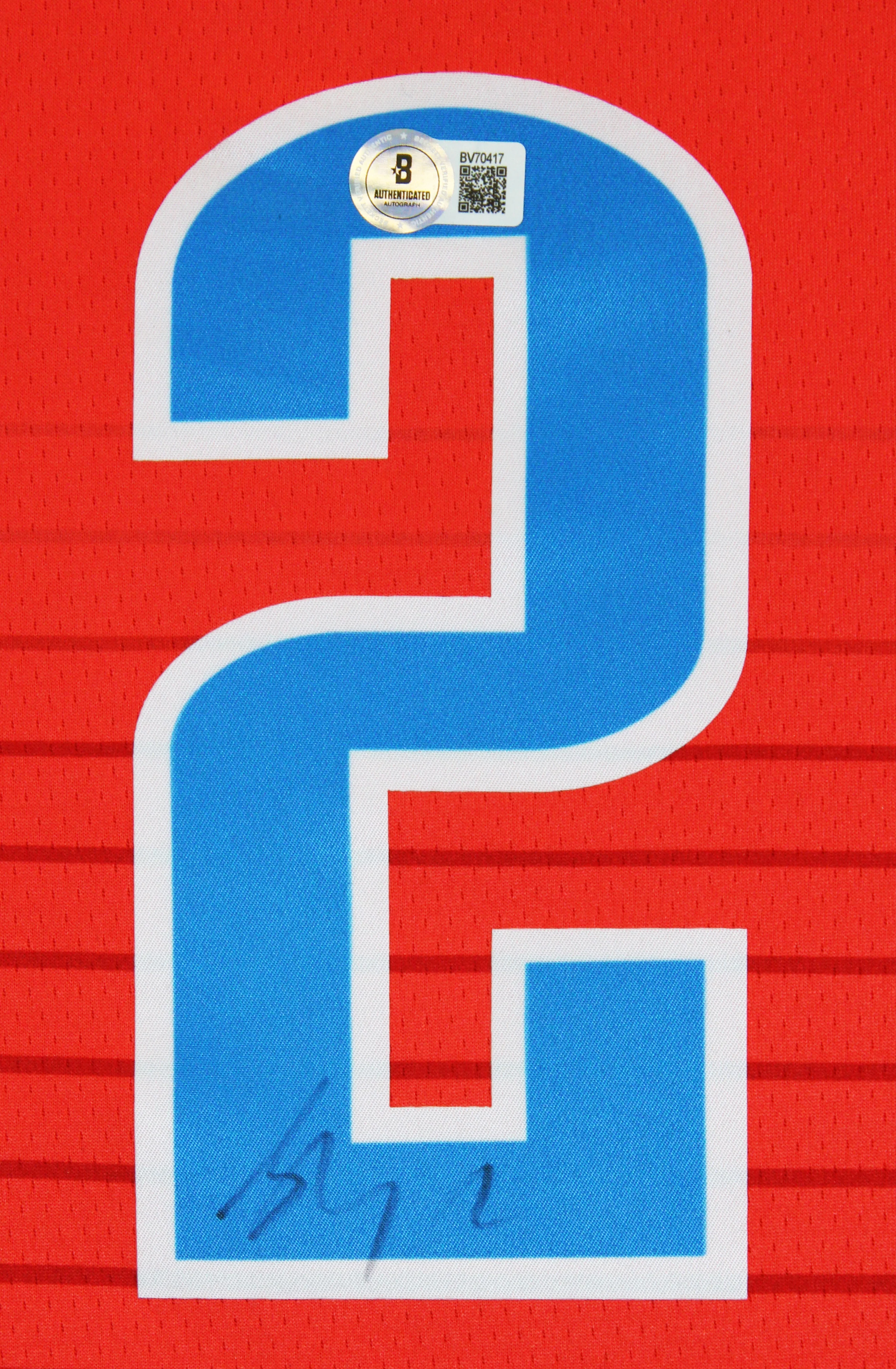 Thunder Shai Gilgeous-Alexander Signed Orange Nike Swingman Jersey BAS #BV70417 - Image 4