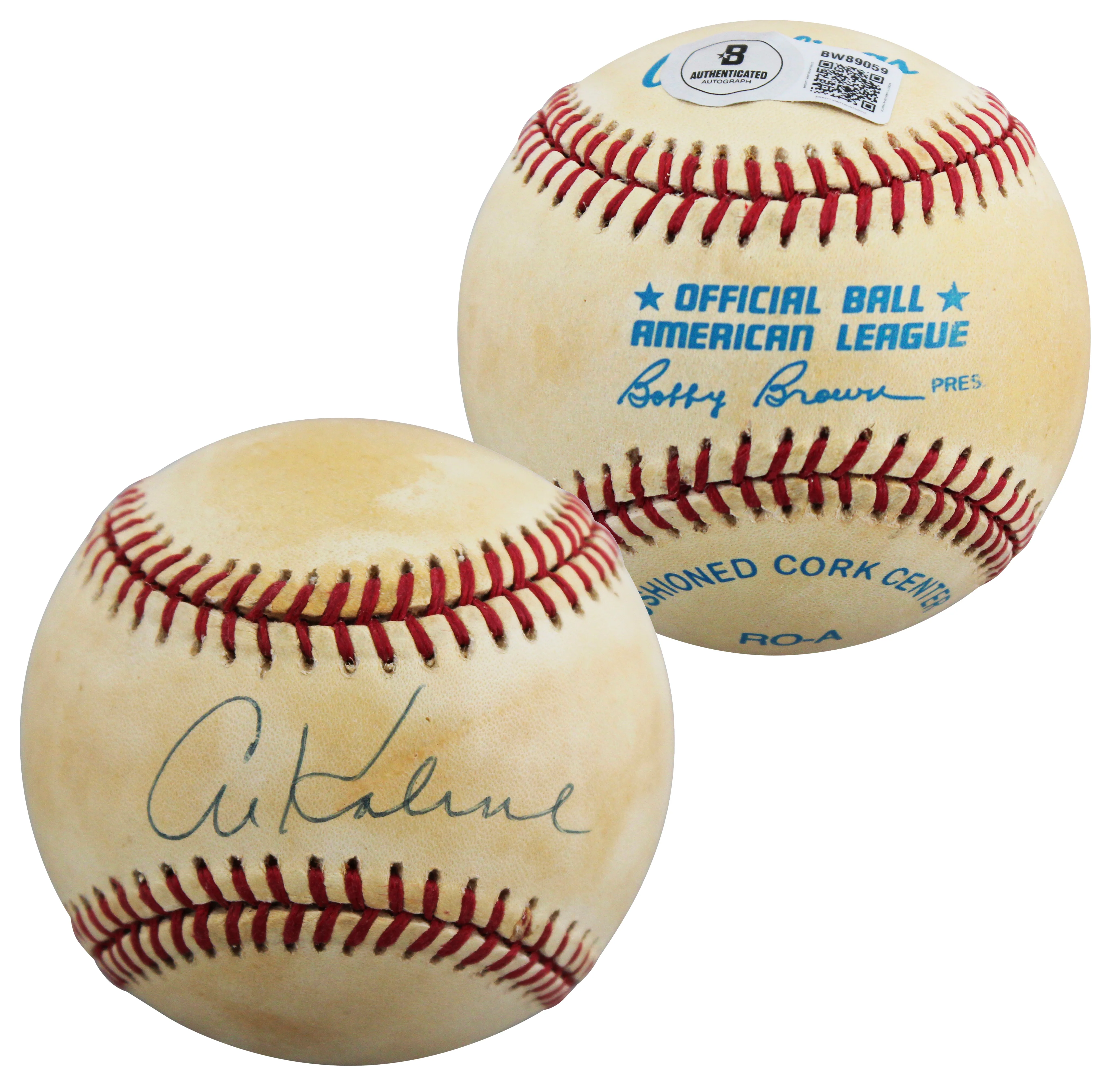Tigers Al Kaline Authentic Signed Bobby Brown OAL Baseball BAS #BW89059 - Image 2