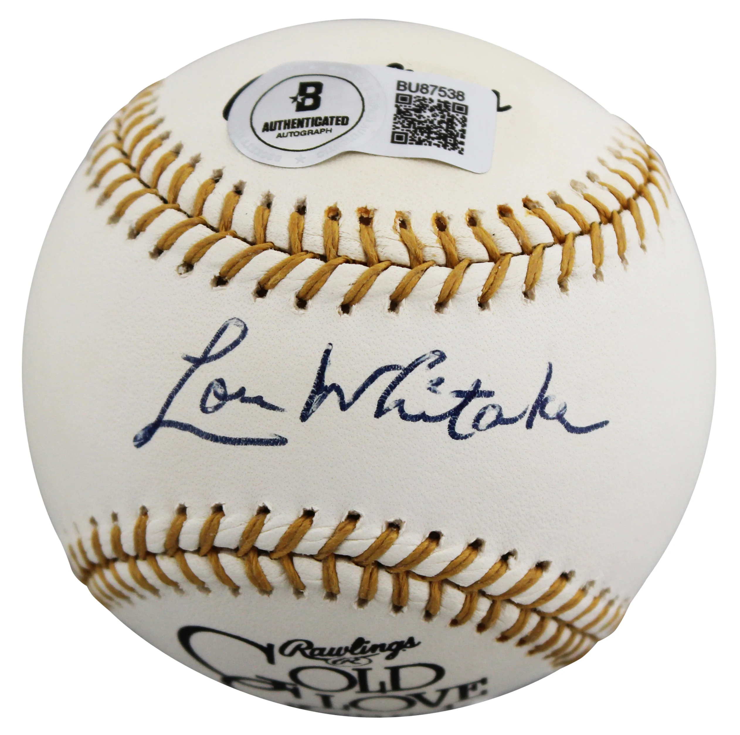 Tigers Lou Whitaker Signed Rawlings Gold Glove Logo OML Baseball BAS #BU87538 - Image 3