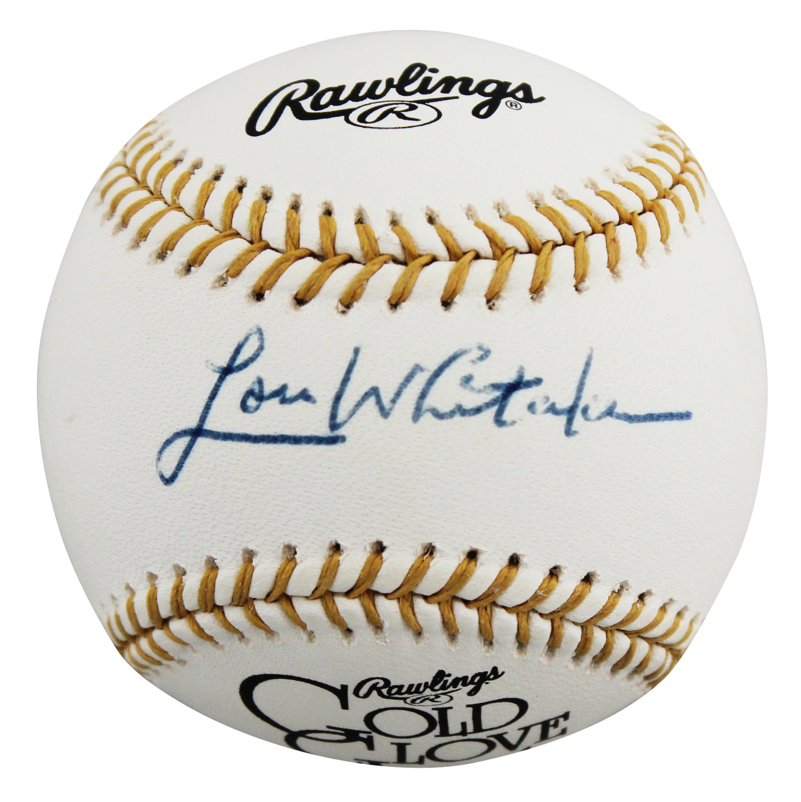 Tigers Lou Whitaker Signed Rawlings Gold Glove Logo OML Baseball BAS #BU87540 - Image 3
