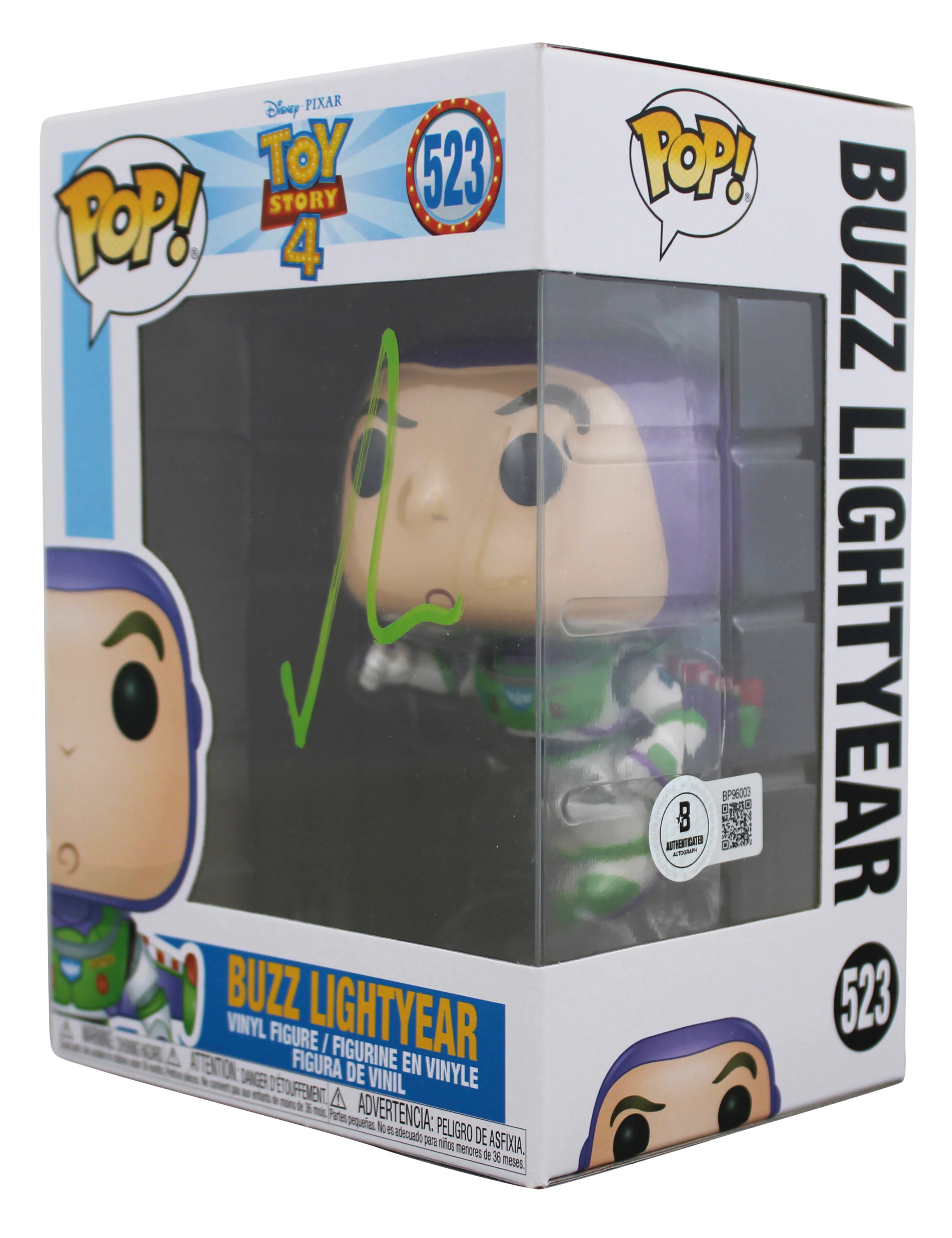Tim Allen Toy Story 4 Signed Buzz Lightyear #523 Funko Pop Vinyl Figure BAS 1 - Image 3