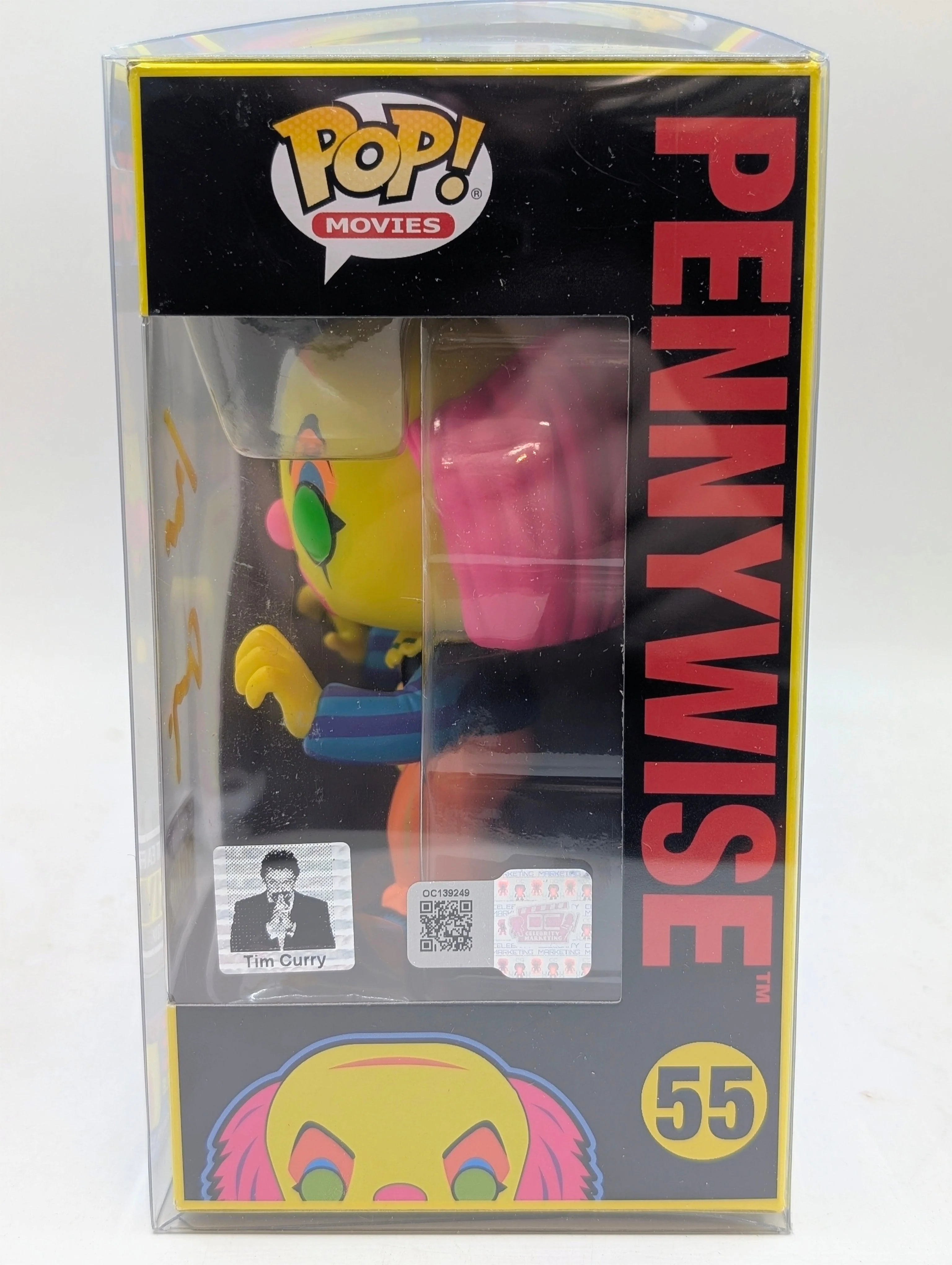 Tim Curry Signed "IT" #55 Pennywise Exclusive Funko Pop - OCCM - Image 2