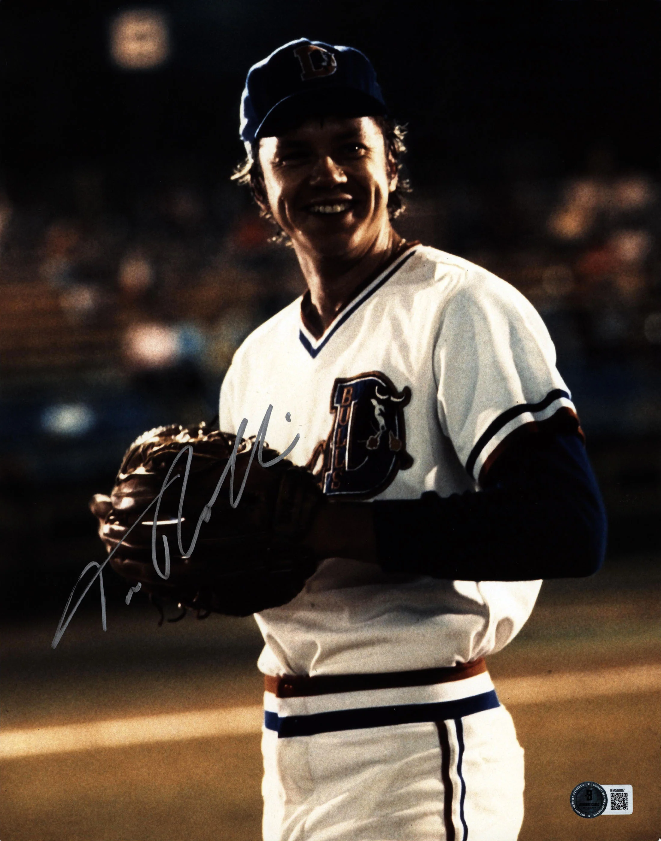 Tim Robbins Bull Durham Authentic Signed 11x14 Vertical Photo BAS #BM59887 - Image 2