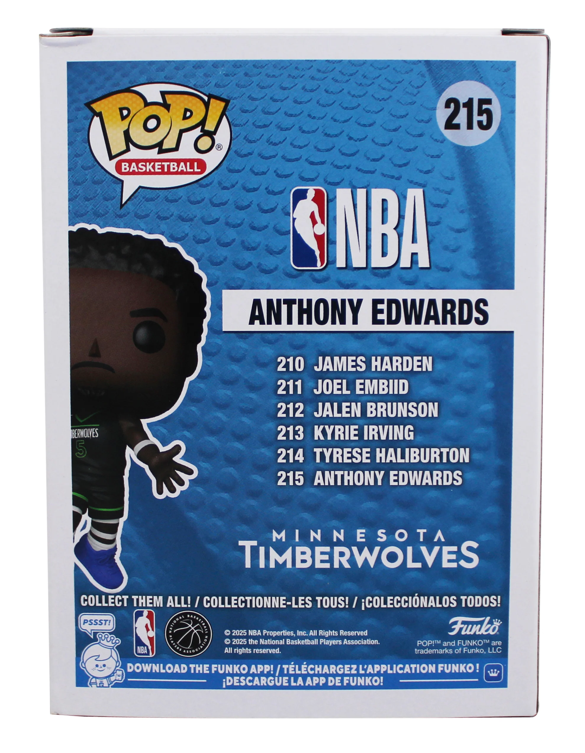 Timberwolves Anthony Edwards Signed #215 Funko Pop Vinyl Figure JSA #CD90424 - Image 5