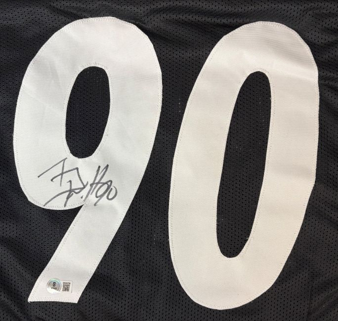TJ Watt Pittsburgh Signed Black Football Jersey BAS - Image 2