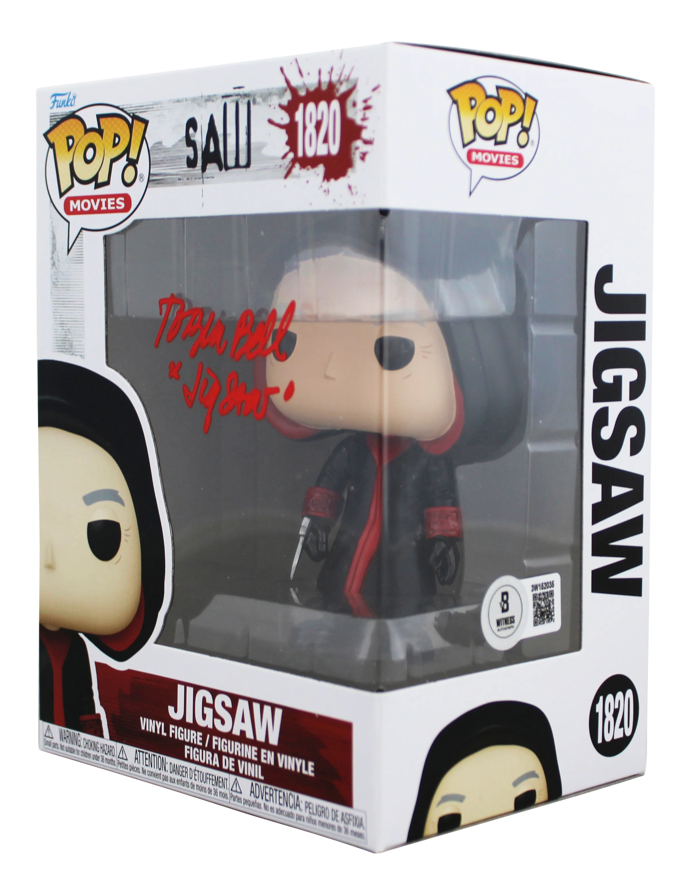 Tobin Bell Saw "Jigsaw" Signed #1820 Funko Pop Vinyl Figure BAS Wit #3W152035 - Image 3