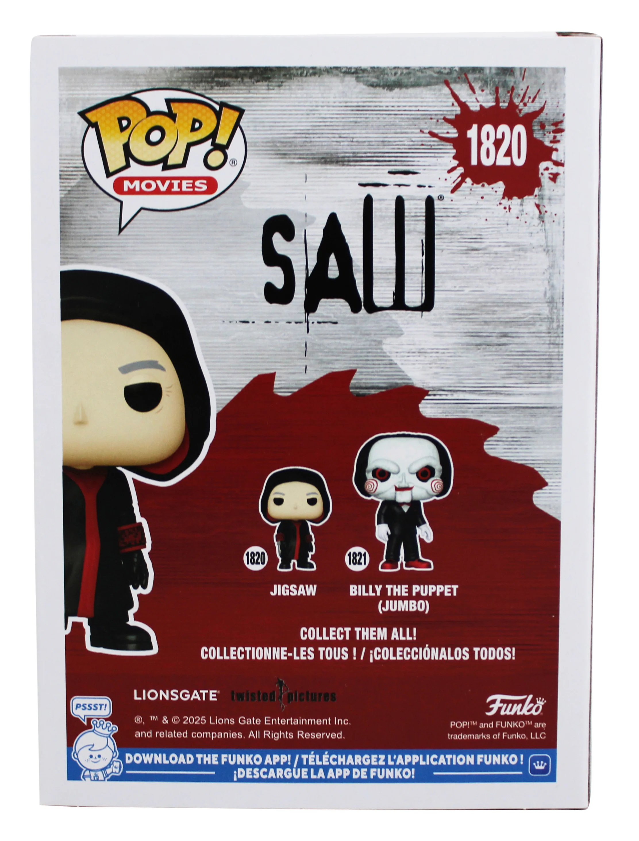 Tobin Bell Saw "Jigsaw" Signed #1820 Funko Pop Vinyl Figure BAS Wit #3W152035 - Image 5