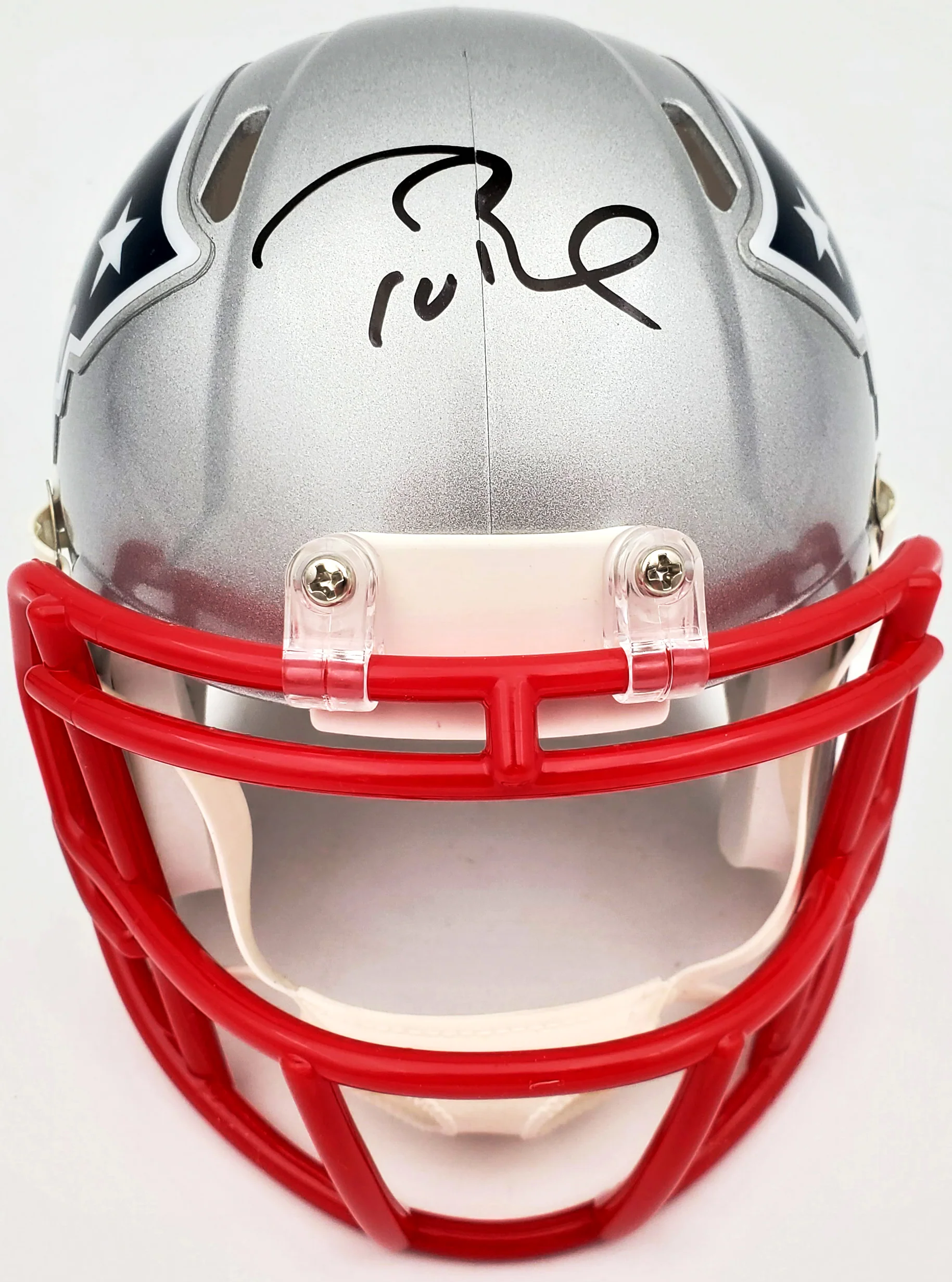 Tom Brady Autographed New England Patriots Replica Speed Mini Helmet Fanatics Stock #193988 - Image 2