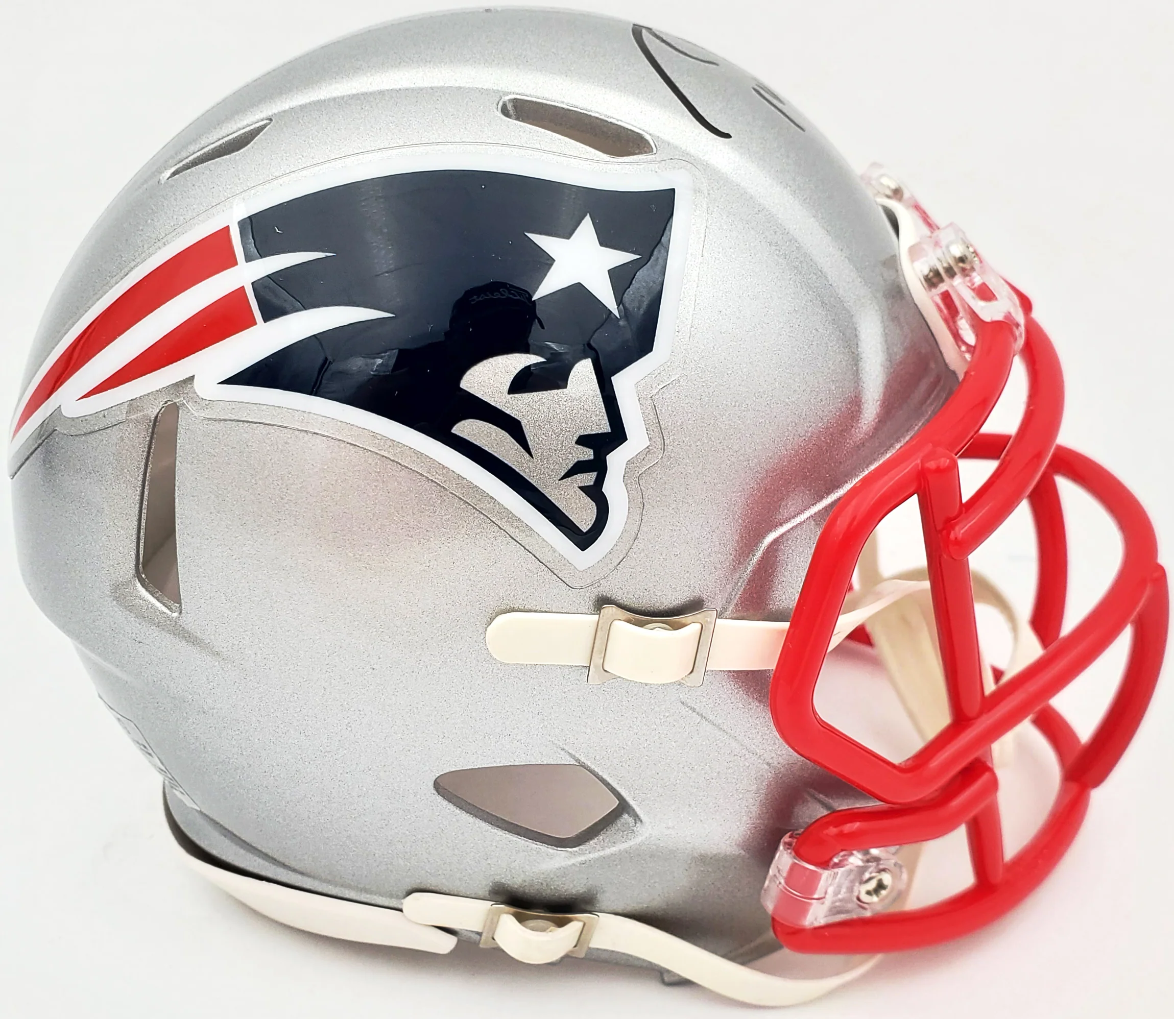 Tom Brady Autographed New England Patriots Replica Speed Mini Helmet Fanatics Stock #193988 - Image 4