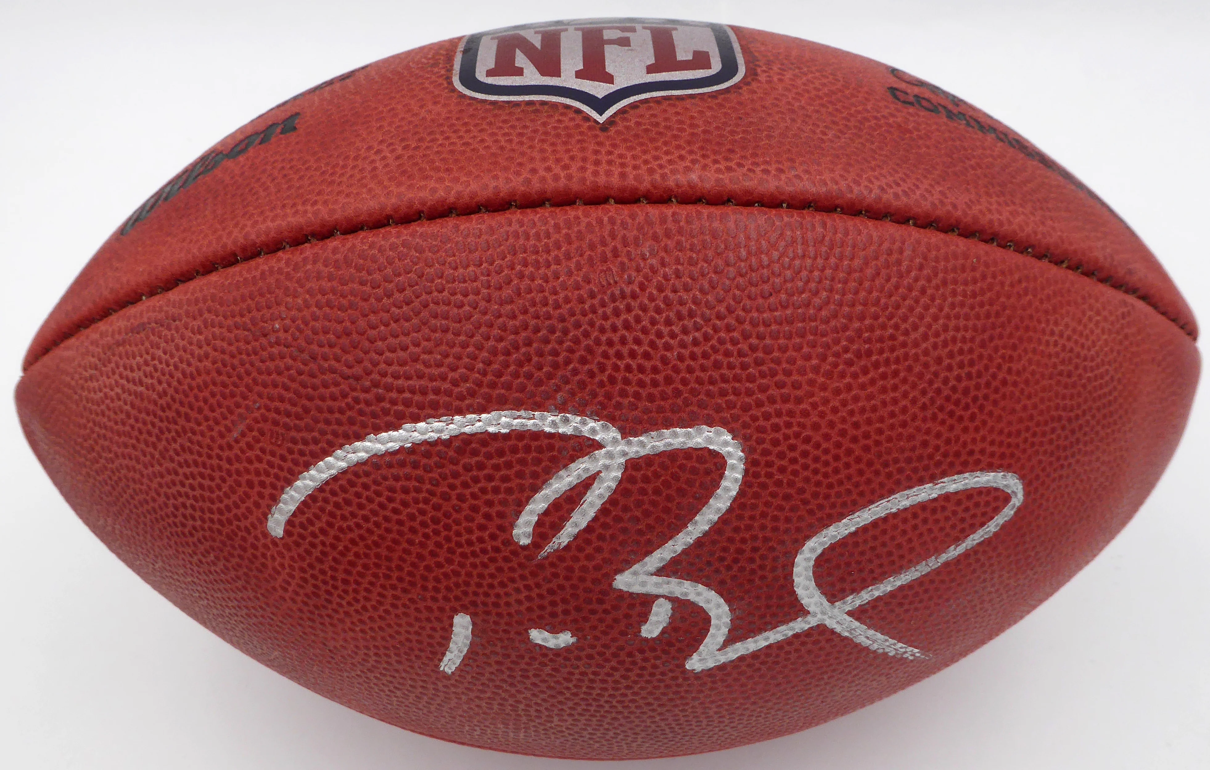 Tom Brady Autographed NFL Leather Football New England Patriots Fanatics Holo #AA0104248 - Image 2