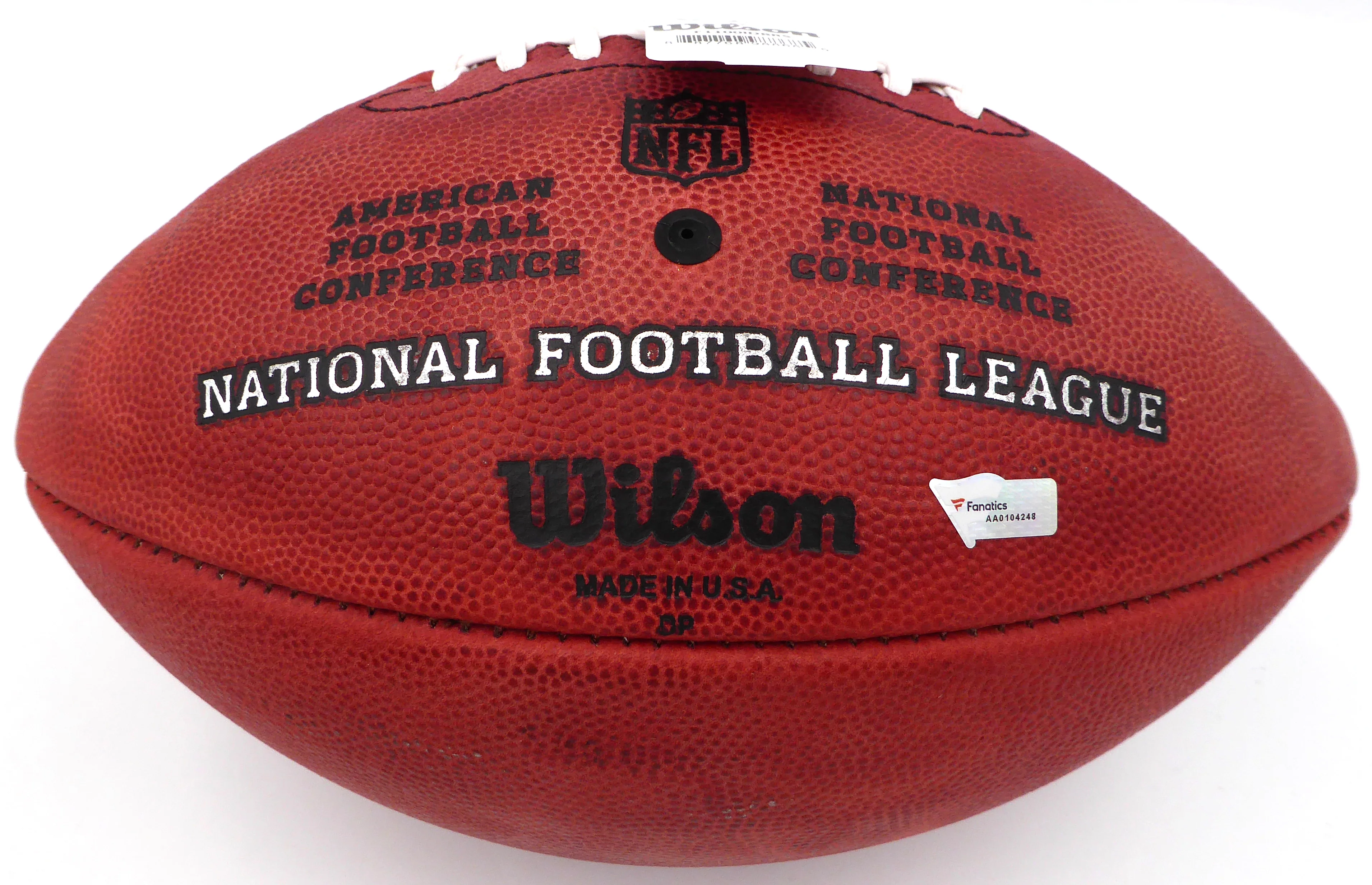 Tom Brady Autographed NFL Leather Football New England Patriots Fanatics Holo #AA0104248 - Image 3