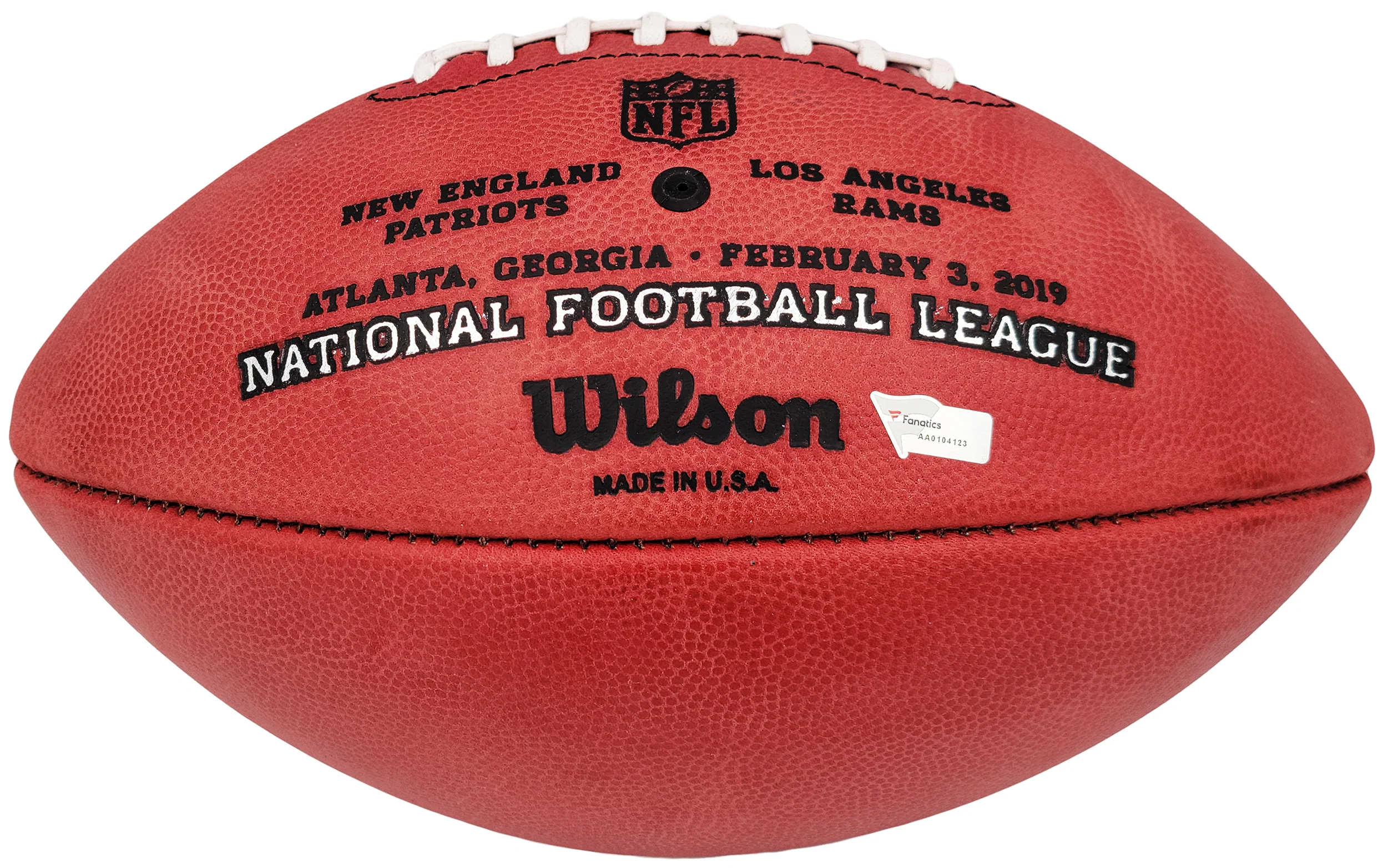 Tom Brady Autographed Official NFL Leather SB LIII Logo Football Tampa Bay Buccaneers Fanatics Holo Stock #202347 - Image 5