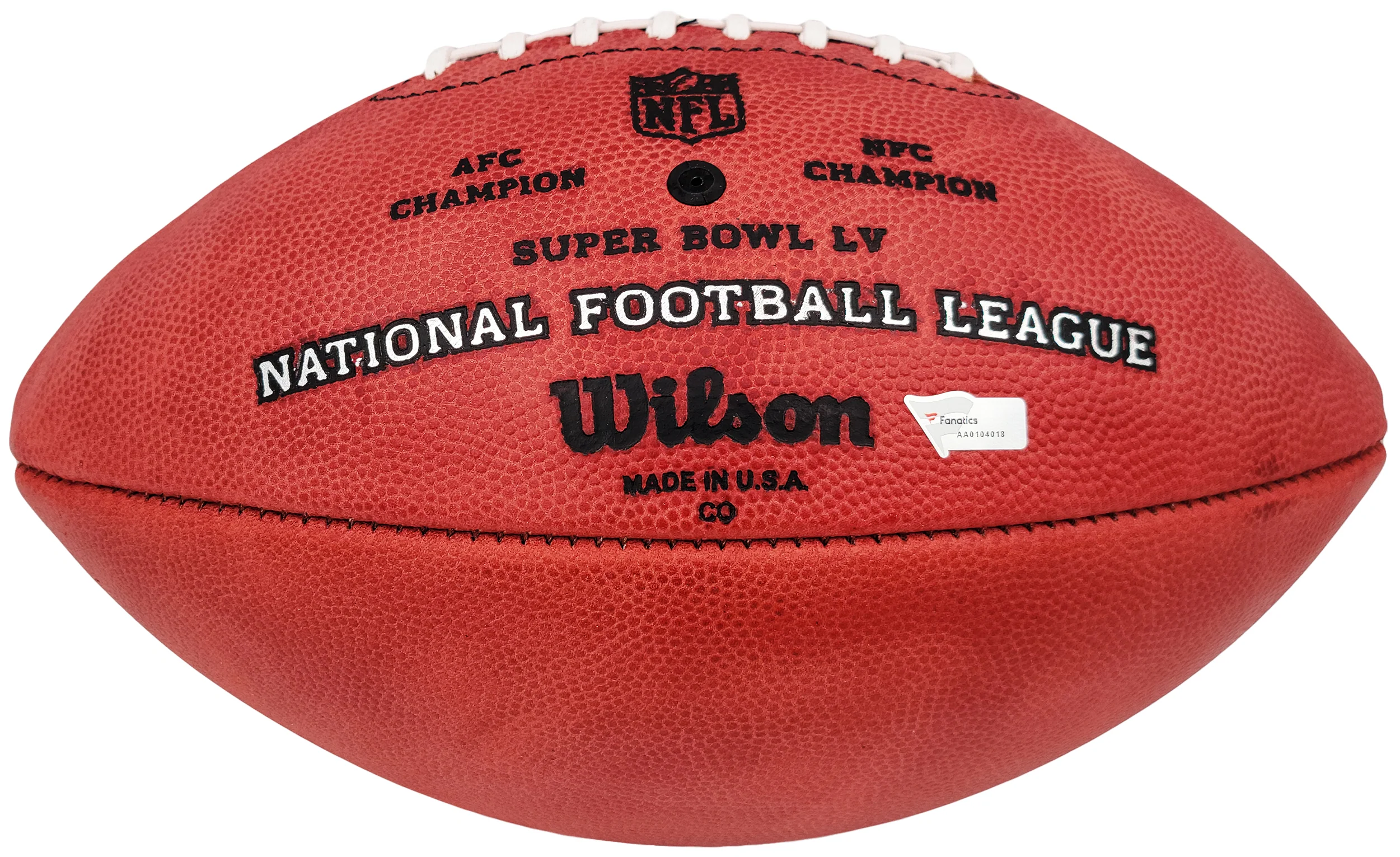 Tom Brady Autographed Official NFL Leather SB LV Logo Football Tampa Bay Buccaneers Fanatics Holo Stock #202368 - Image 5