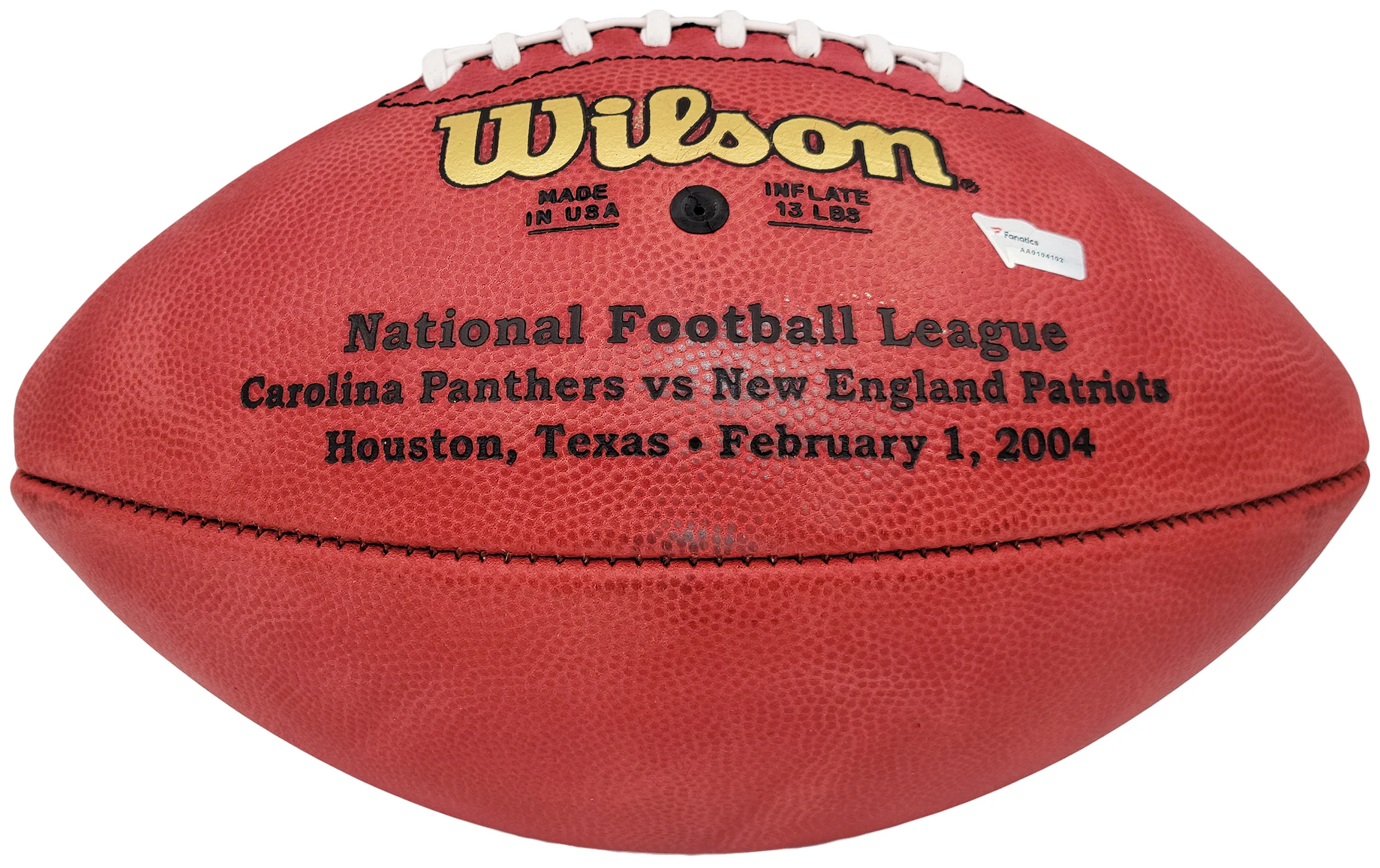 Tom Brady Autographed Official NFL Leather SB XXXVIII Logo Football Tampa Bay Buccaneers Fanatics Holo Stock #202364 - Image 5