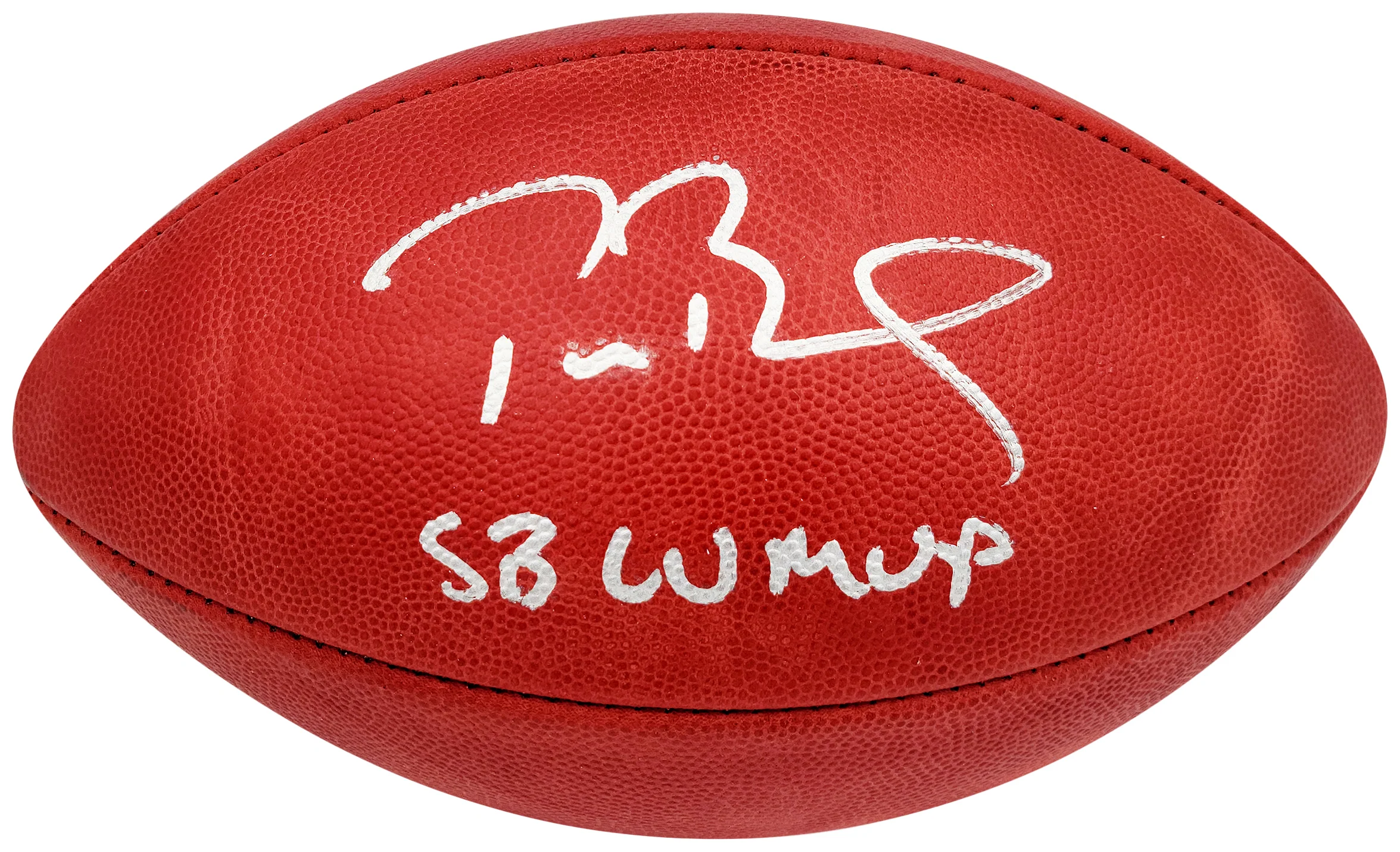 Tom Brady Autographed Official NFL Leather Super Bowl LV Logo Football "SB LV MVP" Fanatics Holo #AA0104060 - Image 2