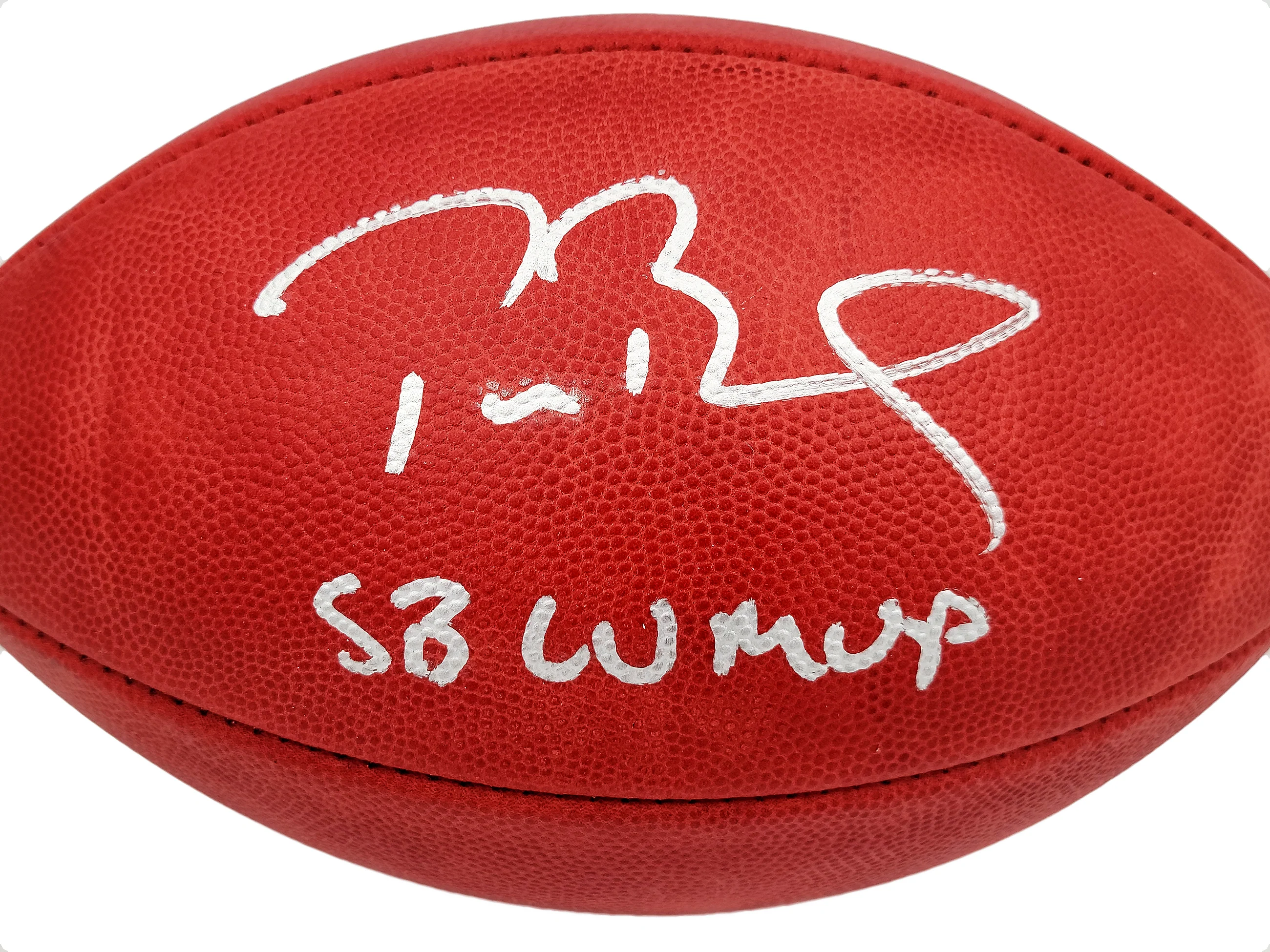 Tom Brady Autographed Official NFL Leather Super Bowl LV Logo Football "SB LV MVP" Fanatics Holo #AA0104060 - Image 3