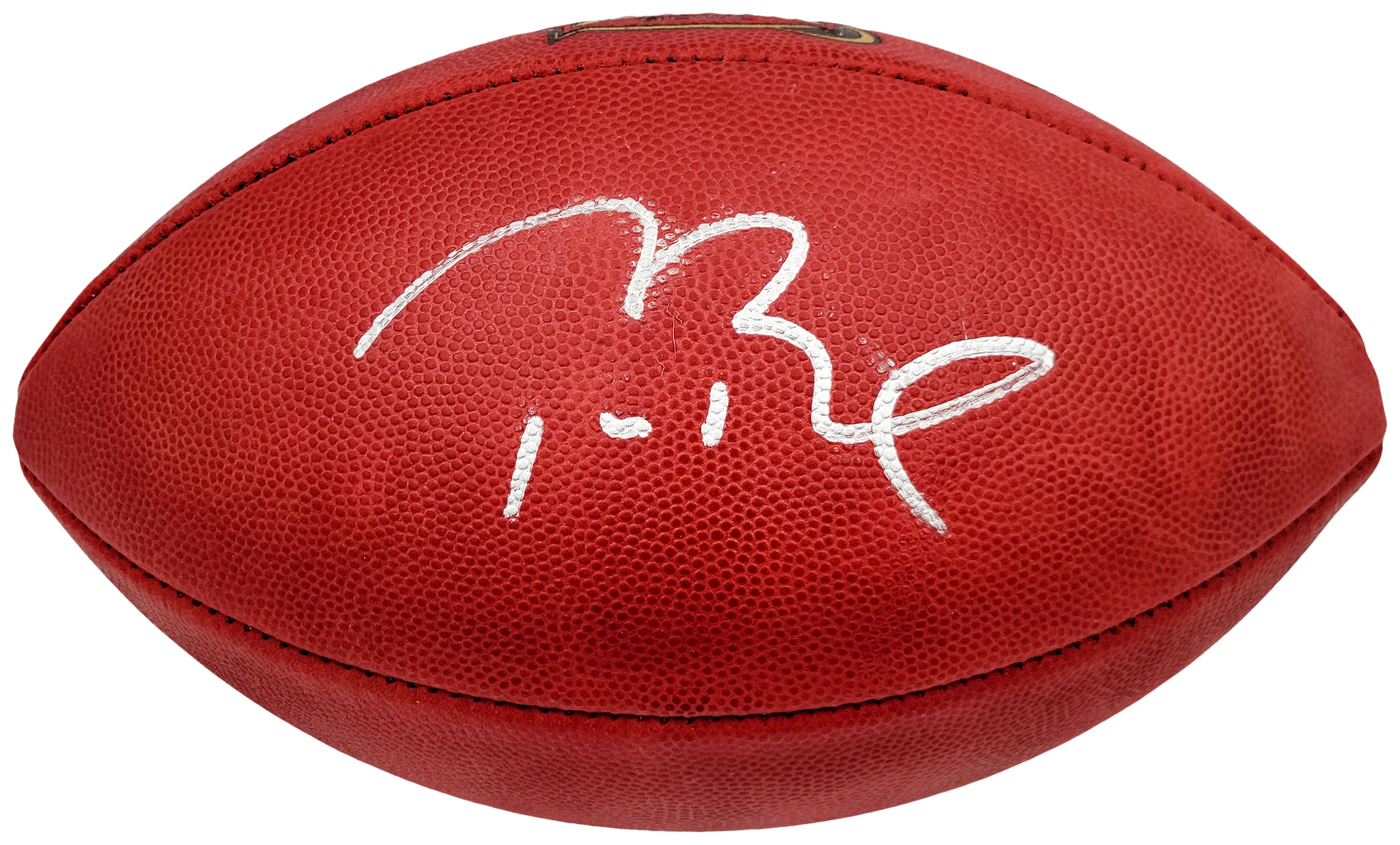 Tom Brady Autographed Official NFL Leather Super Bowl XXXVIII Logo Football Fanatics Holo #AA0104113 - Image 2