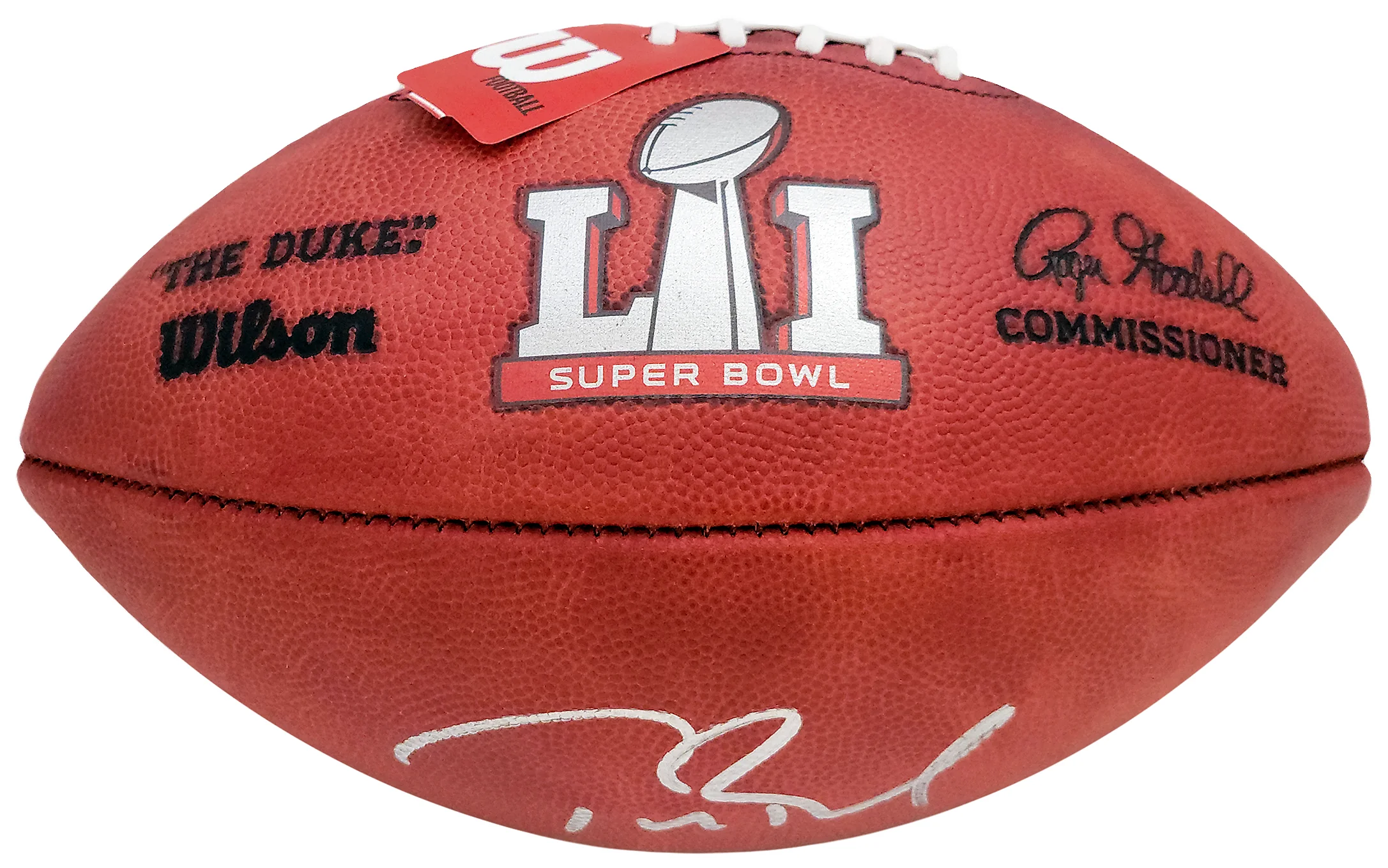 Tom Brady Autographed Official SB LI Leather Football New England Patriots Fanatics Holo Stock #205689 - Image 4