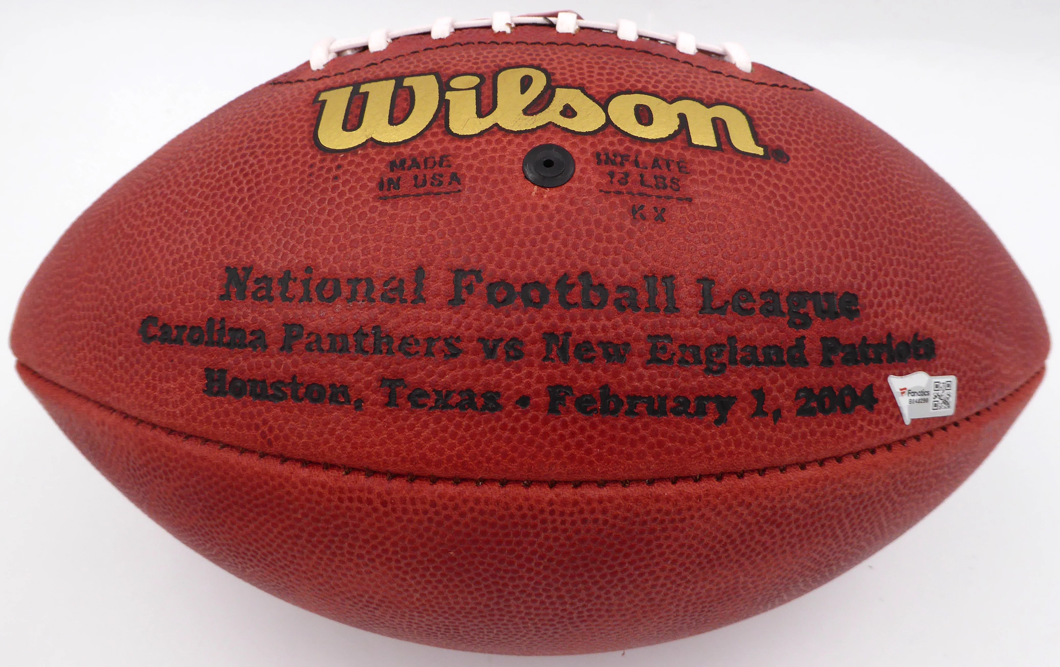 Tom Brady Autographed SB XXXVIII NFL Leather Football New England Patriots Fanatics Holo #B048290 - Image 4