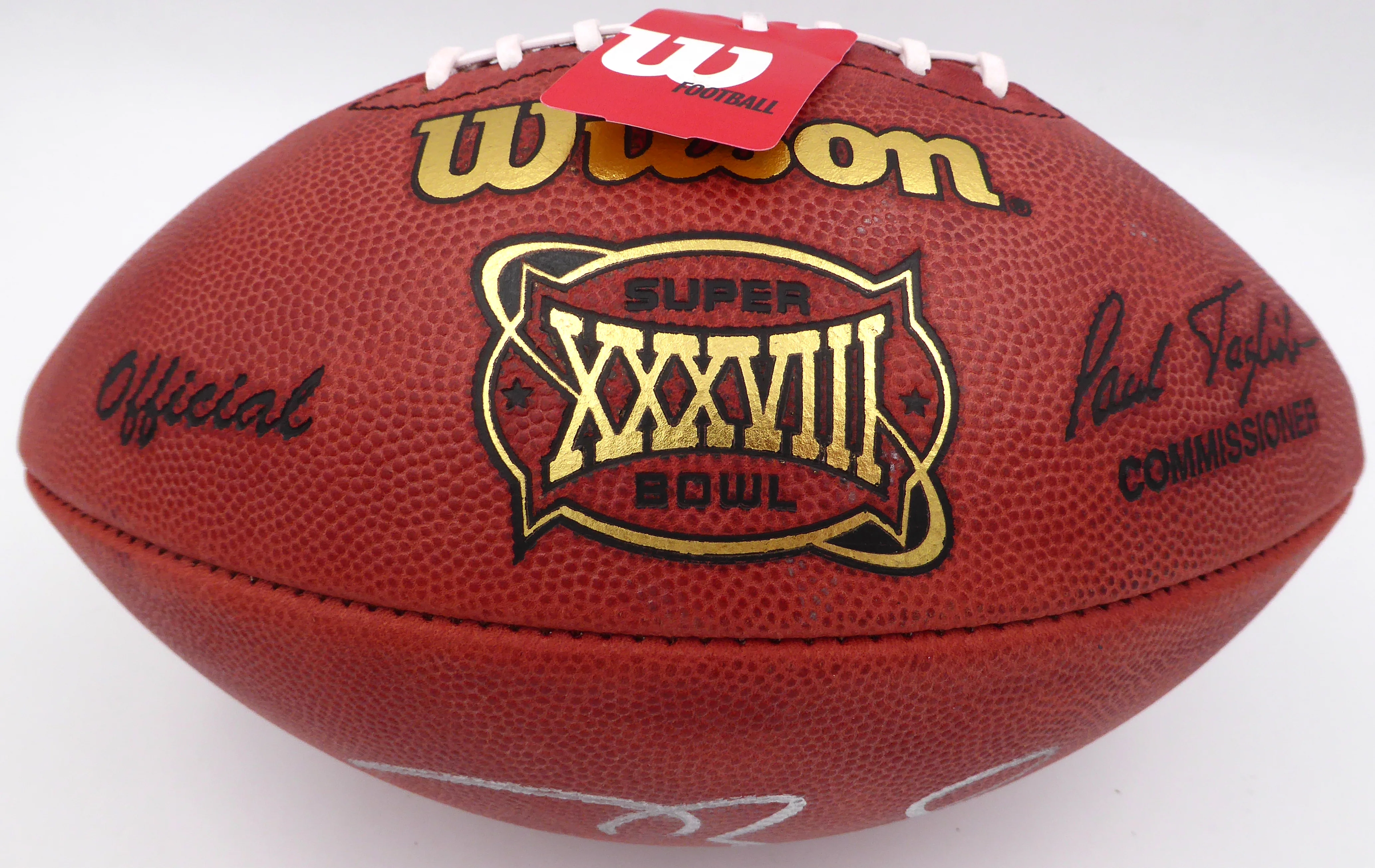 Tom Brady Autographed SB XXXVIII NFL Leather Football New England Patriots Fanatics Holo #B048290 - Image 5