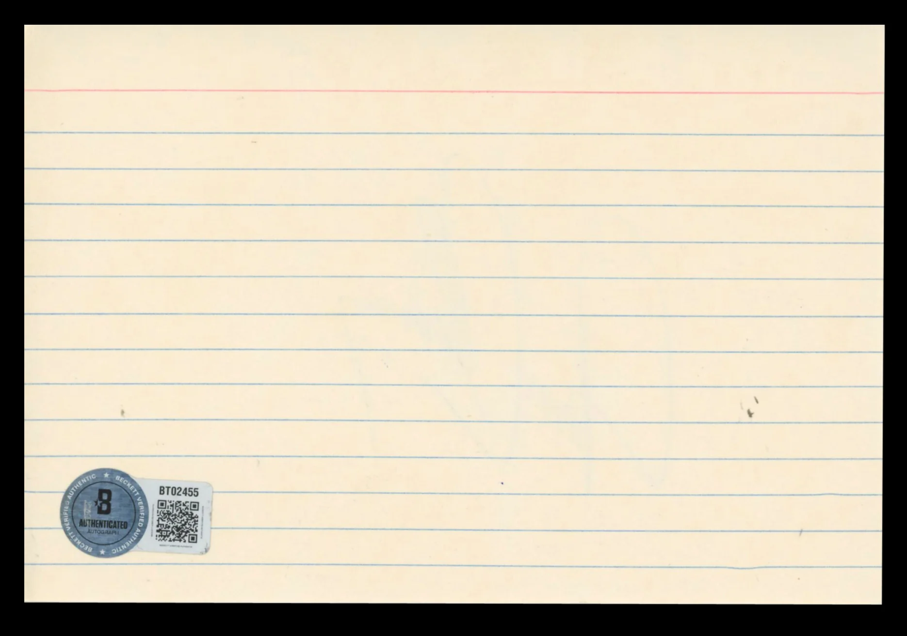 Tom Clancy Rainbow Six Authentic Signed 4x6 Index Card BAS #BT02455 - Image 3