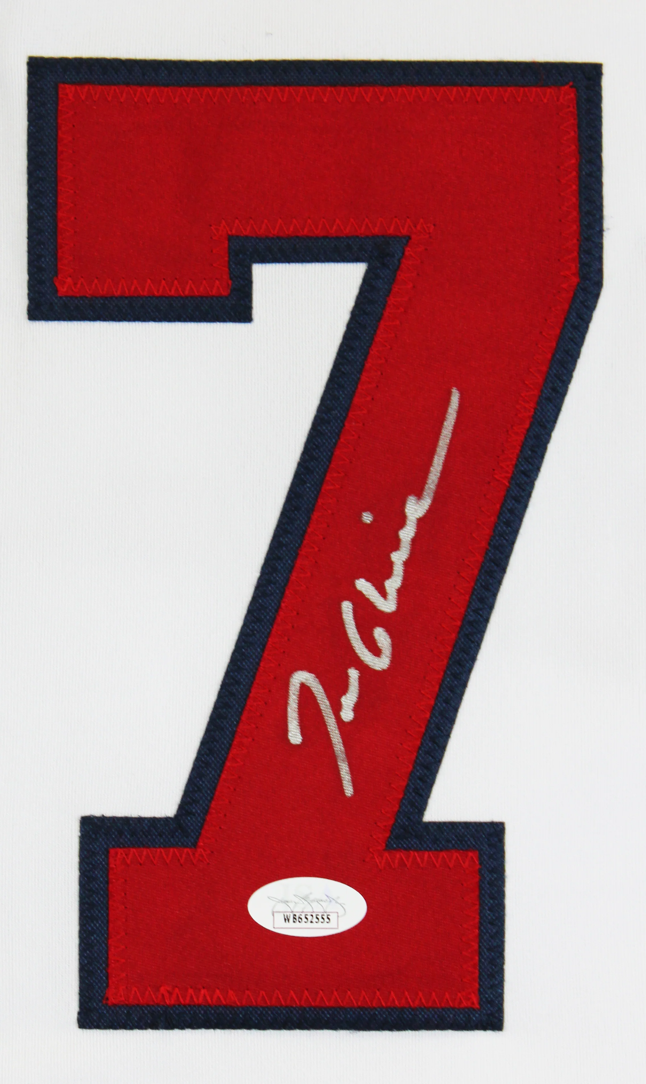 Tom Glavine Authentic Signed White Pro Style Framed Jersey Autographed JSA - Image 3