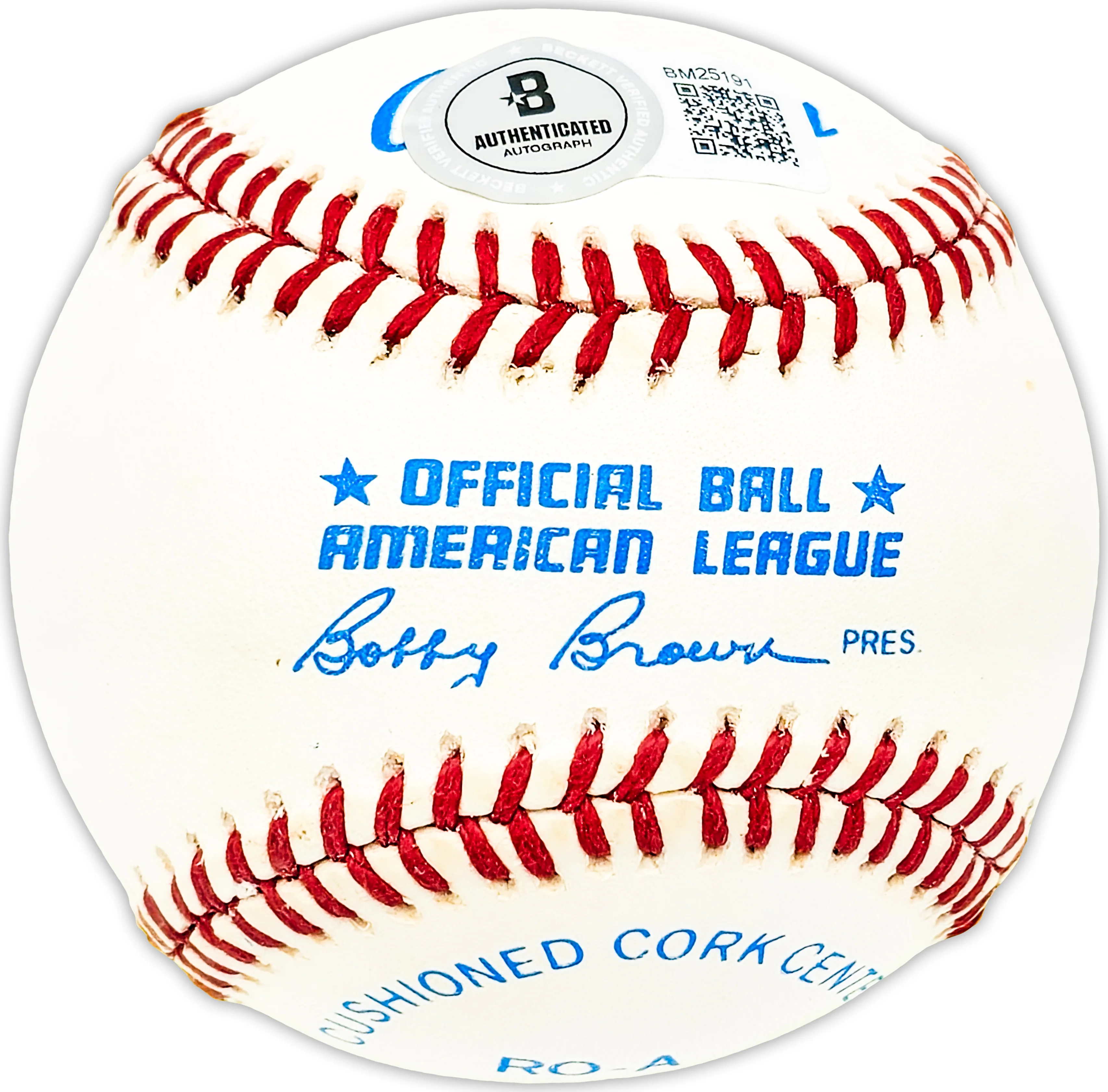 Tom Tommy Dunbar Autographed Official AL Baseball Texas Rangers Beckett BAS QR #BM25191 - Image 2
