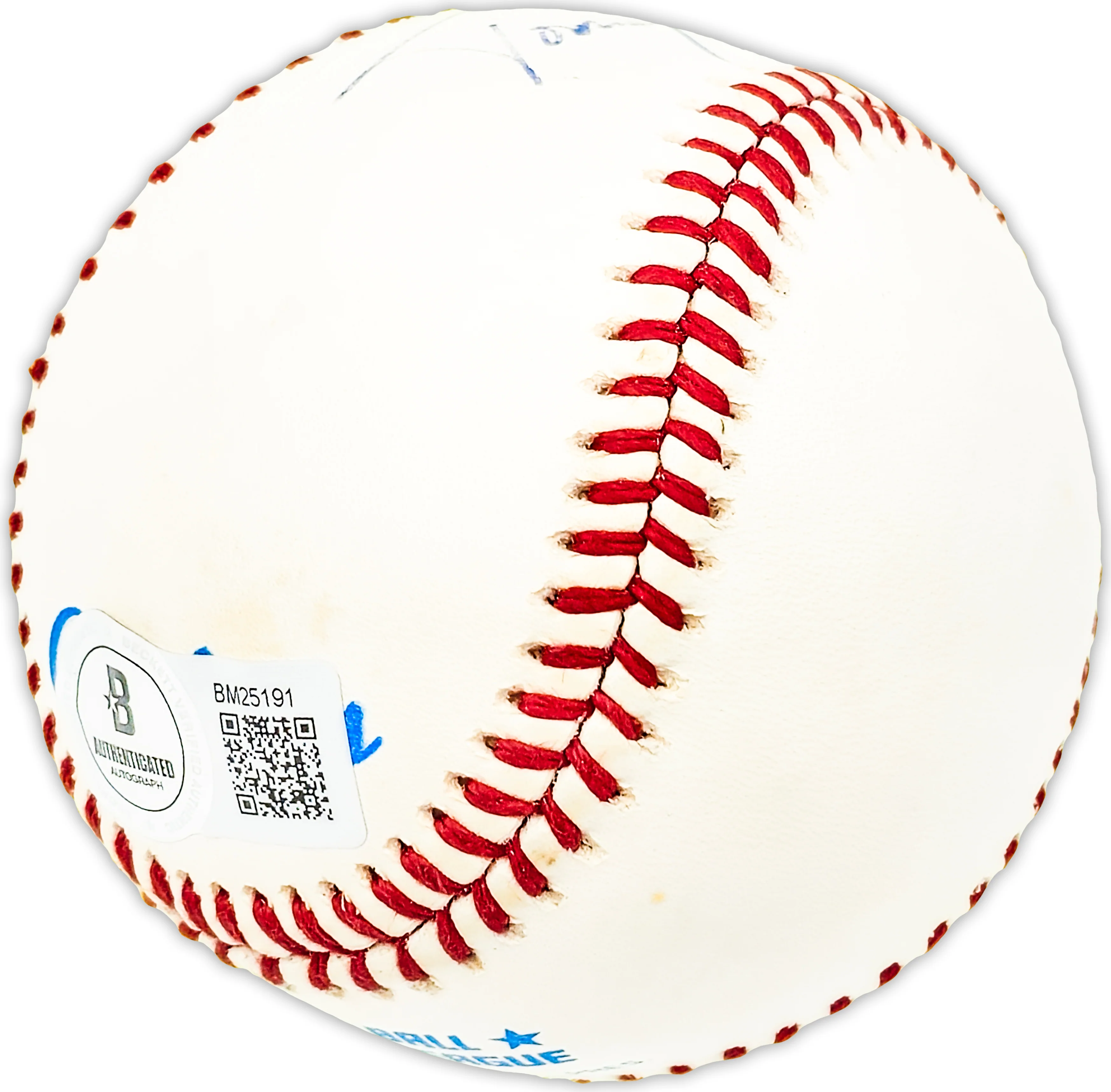 Tom Tommy Dunbar Autographed Official AL Baseball Texas Rangers Beckett BAS QR #BM25191 - Image 3