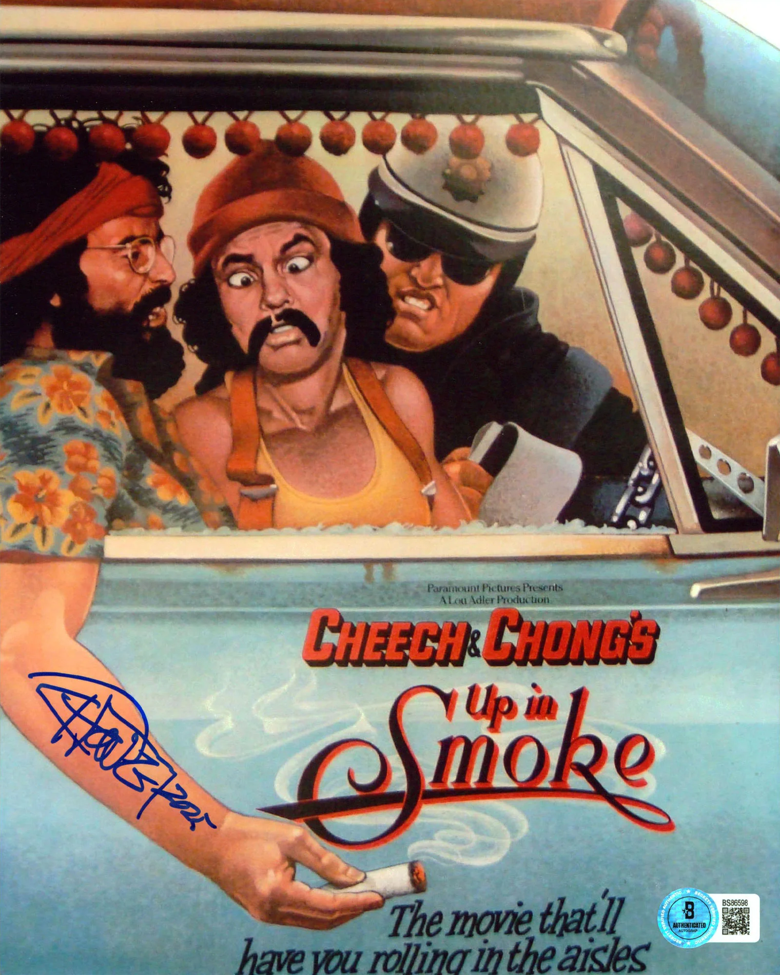 Tommy Chong Up in Smoke Authentic Signed 8x10 Vertical Photo BAS 15 - Image 2