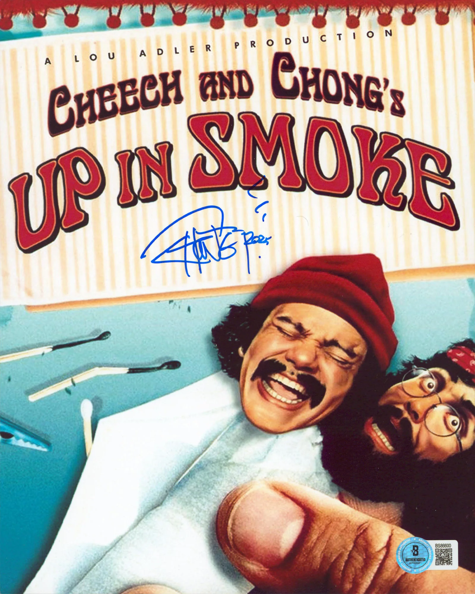 Tommy Chong Up in Smoke Authentic Signed 8x10 Vertical Photo BAS 16 - Image 2