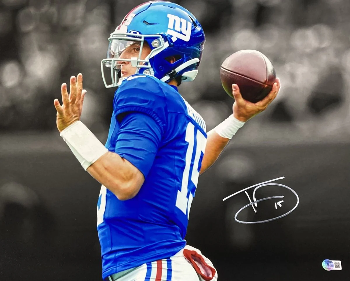 Tommy Devito Signed 16x20 New York Giants Spotlight Photo BAS ITP - Image 4