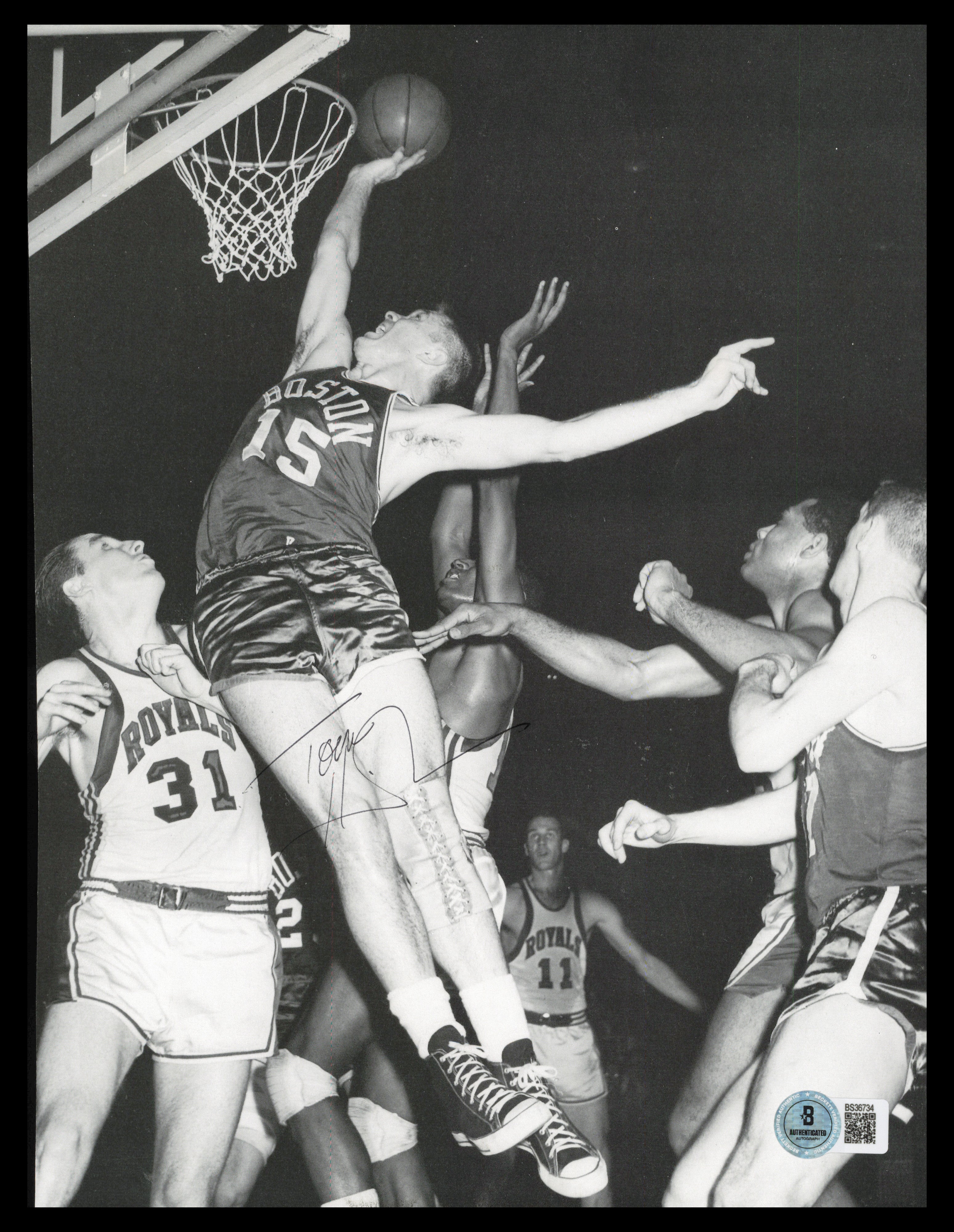 Tommy Heinsohn Autographed 8x11 Magazine Page Photo Boston Celtics Beckett BAS QR #BS36734
