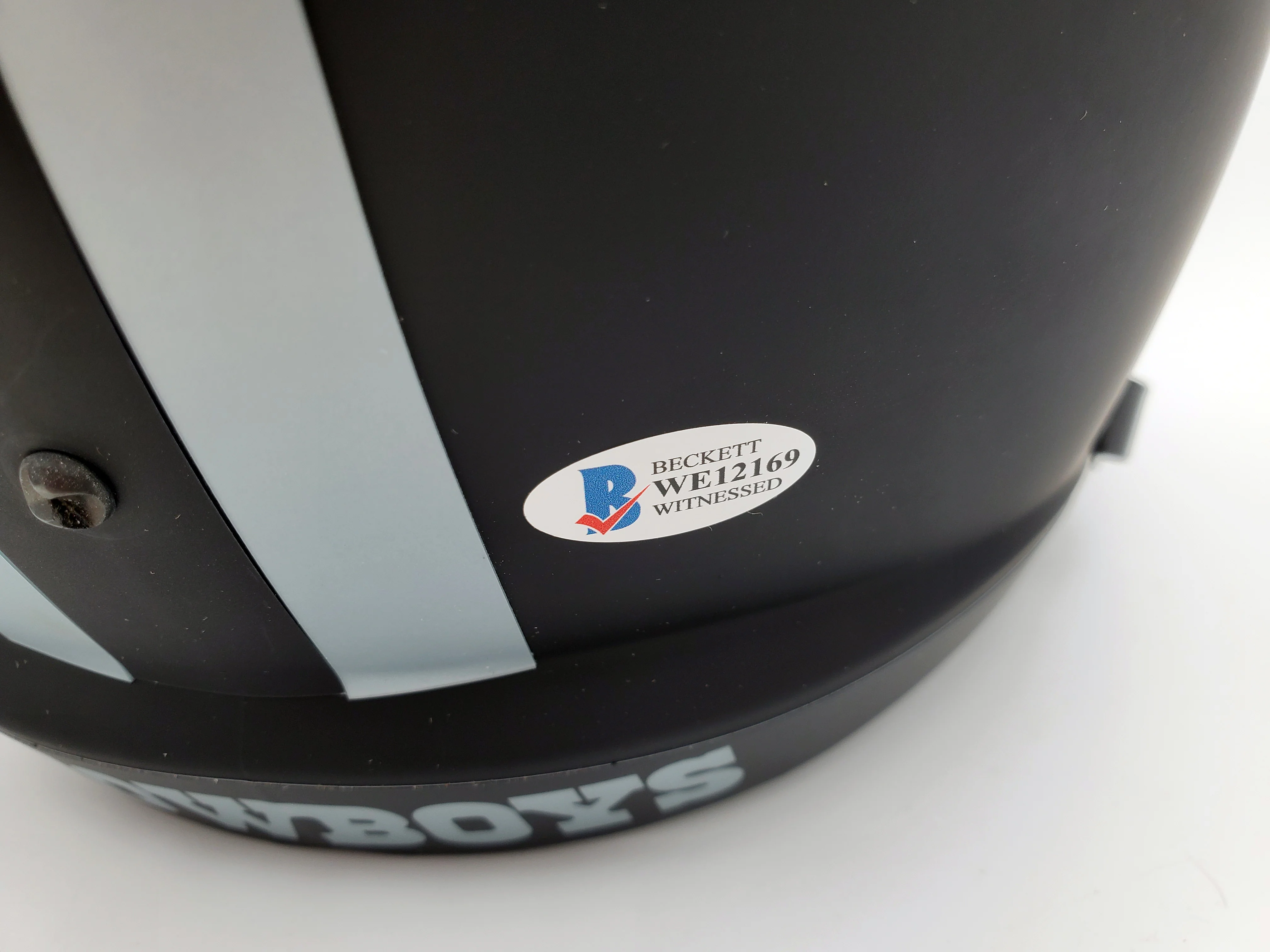 Tony Dorsett Autographed Eclipse Black Dallas Cowboys Full Size Speed Replica Helmet Beckett BAS Stock #185836 - Image 4